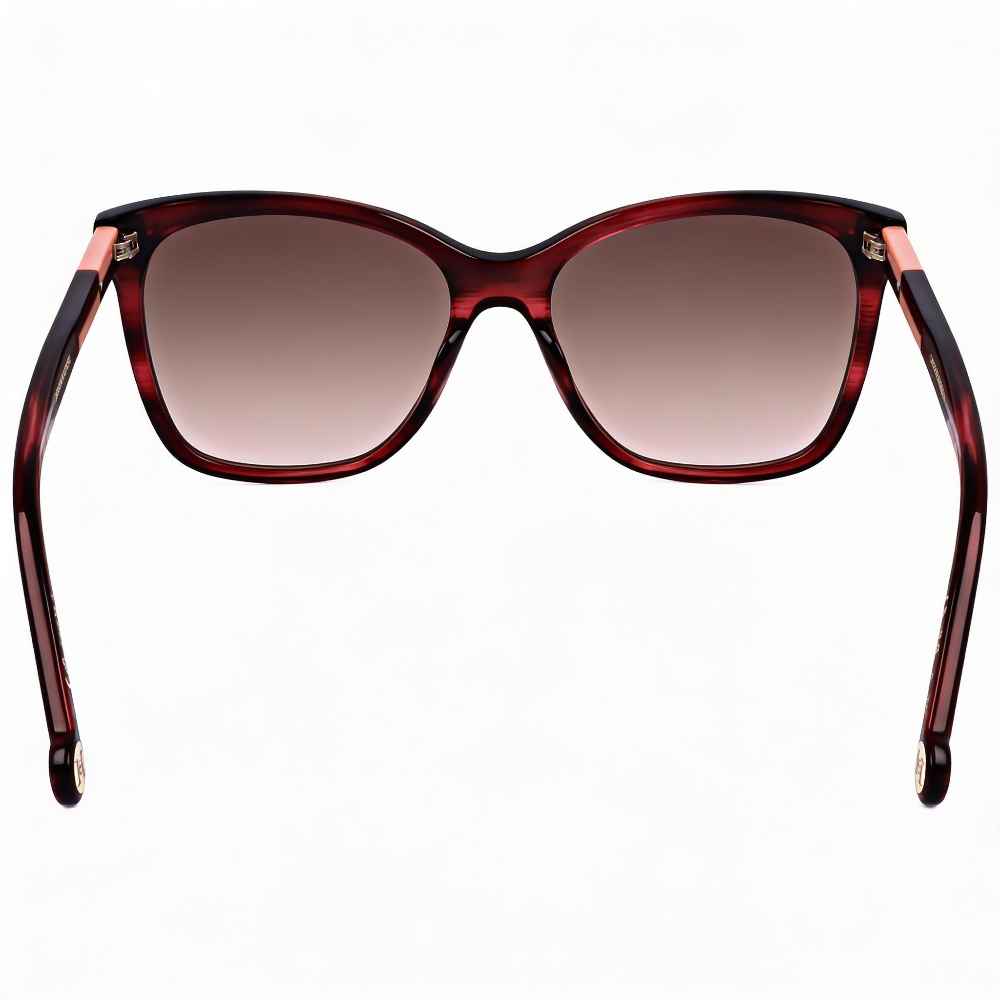 Carolina Herrera Classic HER 0137/S Women's Rectangular Acetate Sunglasses Burgundy Horn 54-17-145, Photo 2