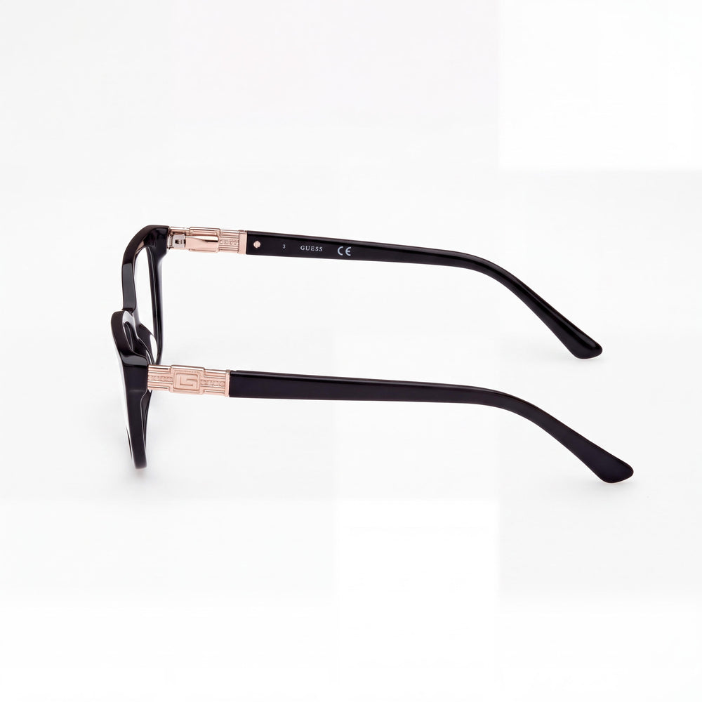Gafas de sol casuales GUESS Gu2941 para mujer, de plástico negro brillante, sin polarizar, con lentes de acetato / metal de aleación, 51 mm