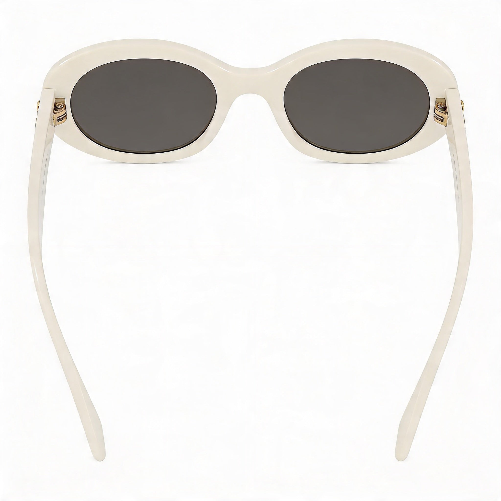 Celine CL40194U Unisex Oval Ivory Acetate Frame Grey Solid Polyamide Lenses High Bridge Fit, Photo 3