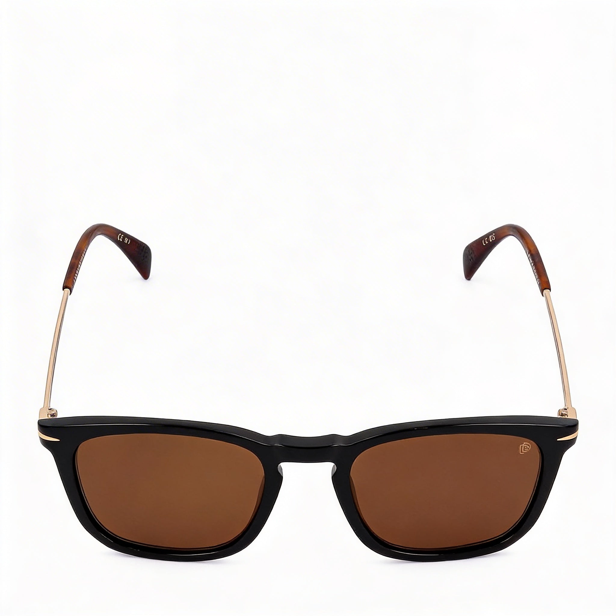 Gafas de sol David Beckham DB 1034/S unisex, casuales, de plástico, armazón negro y dorado, protección UV, no polarizadas, 53 mm, Photo 3