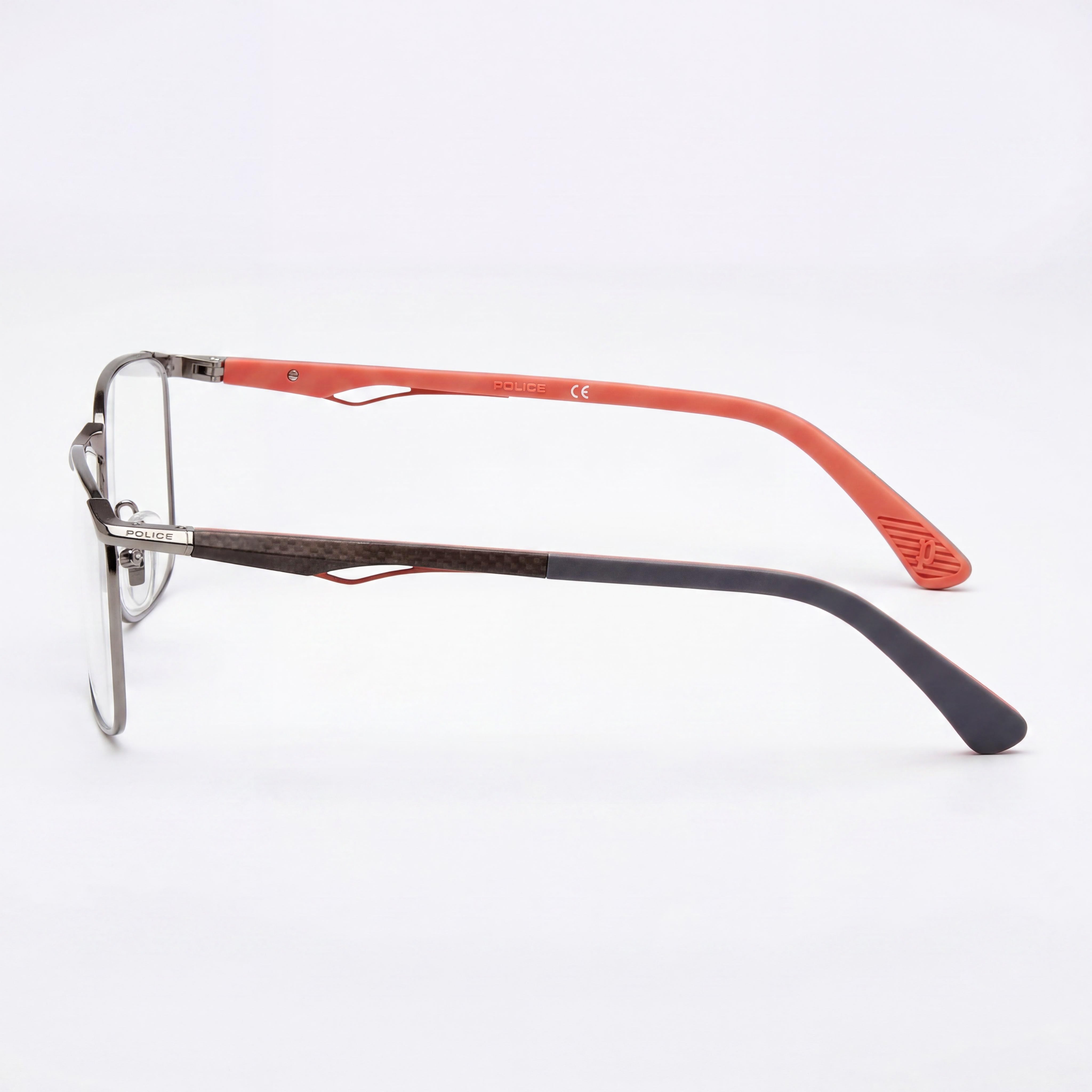 Gafas para hombre Police Classic con montura metálica en acabado rutenio brillante, ancho de lente de 57 mm, Photo 3