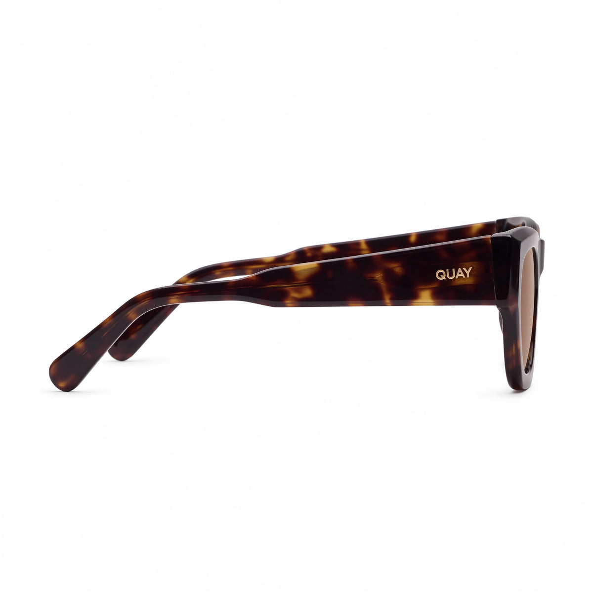 QUAY AUSTRALIA Nice Try Unisex Square Sunglasses with a Dark Tortoise Brown Frame and Brown Lenses, Photo 3
