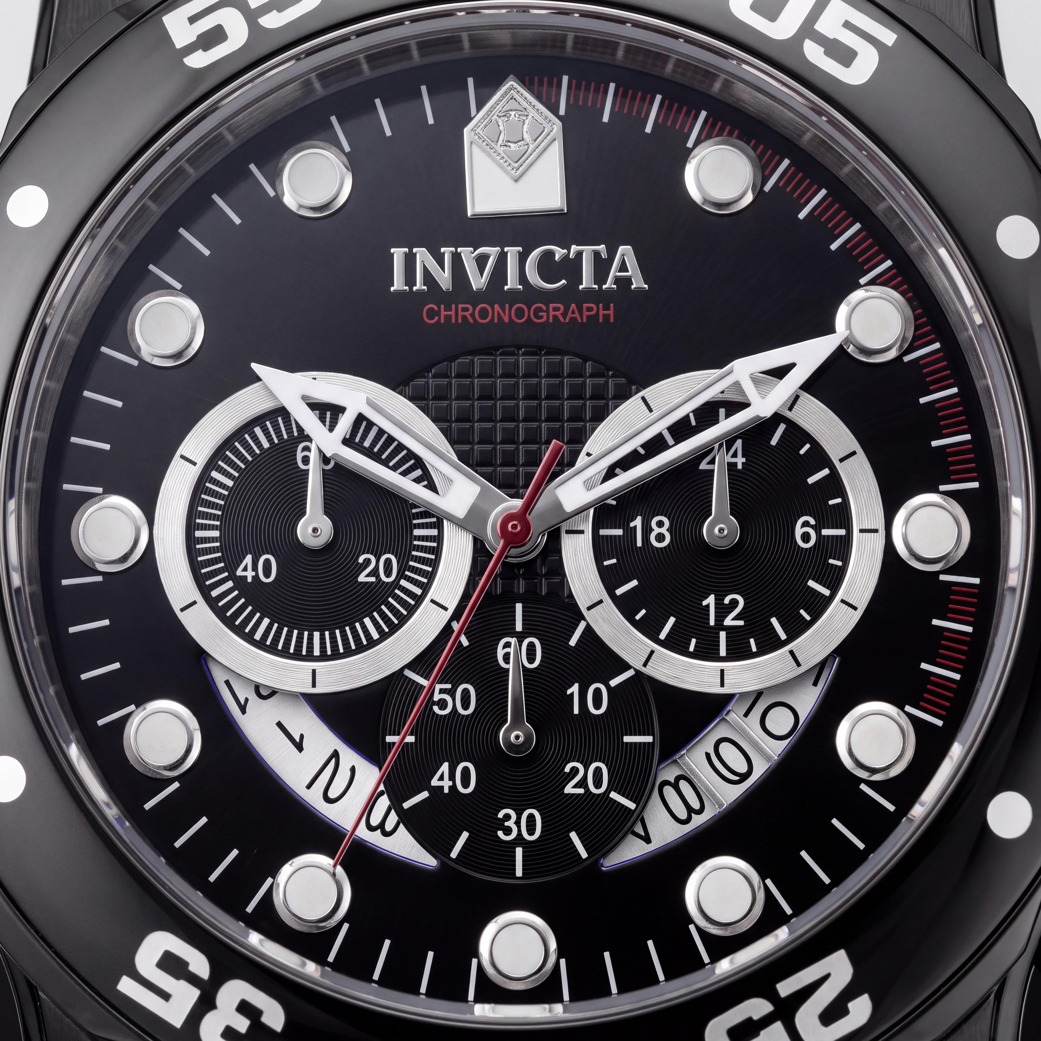 Invicta Pro Diver - SCUBA 37231 Unisex 48mm Quartz Black Red Dial Silicone Water Resistant Watch, Photo 2