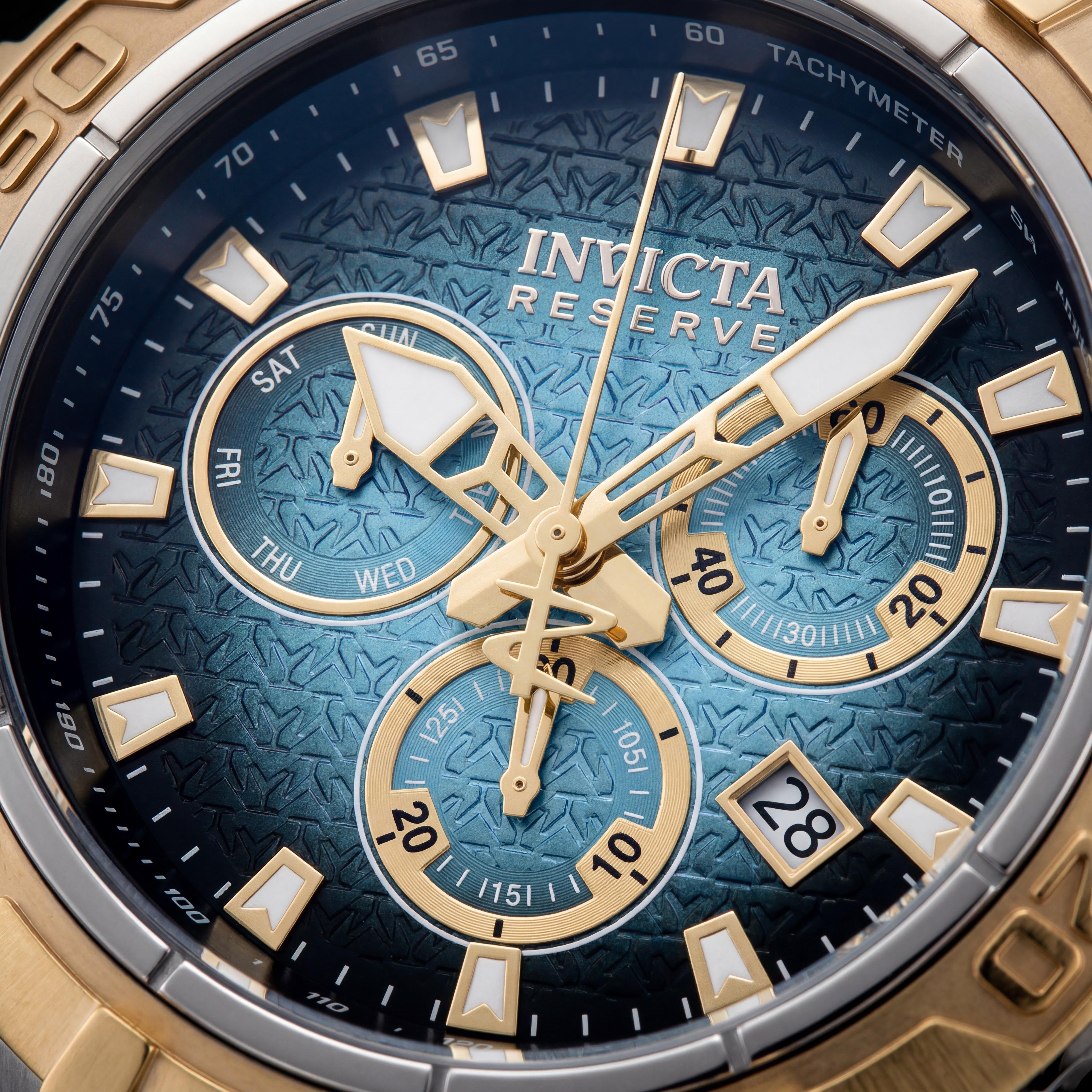 Invicta Reserve Ocean Warrior 47852 Unisex Silver Stainless Steel Quartz Chronograph Bracelet Blue Dial Watch 54mm, Photo 2