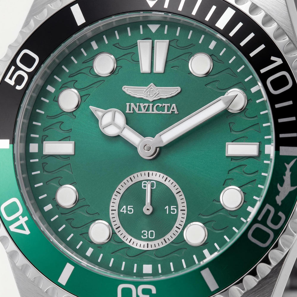 Invicta Pro Diver 49433 Men's Quartz Stainless Steel Green Dial 43mm 10 ATM Water Resistant Watch