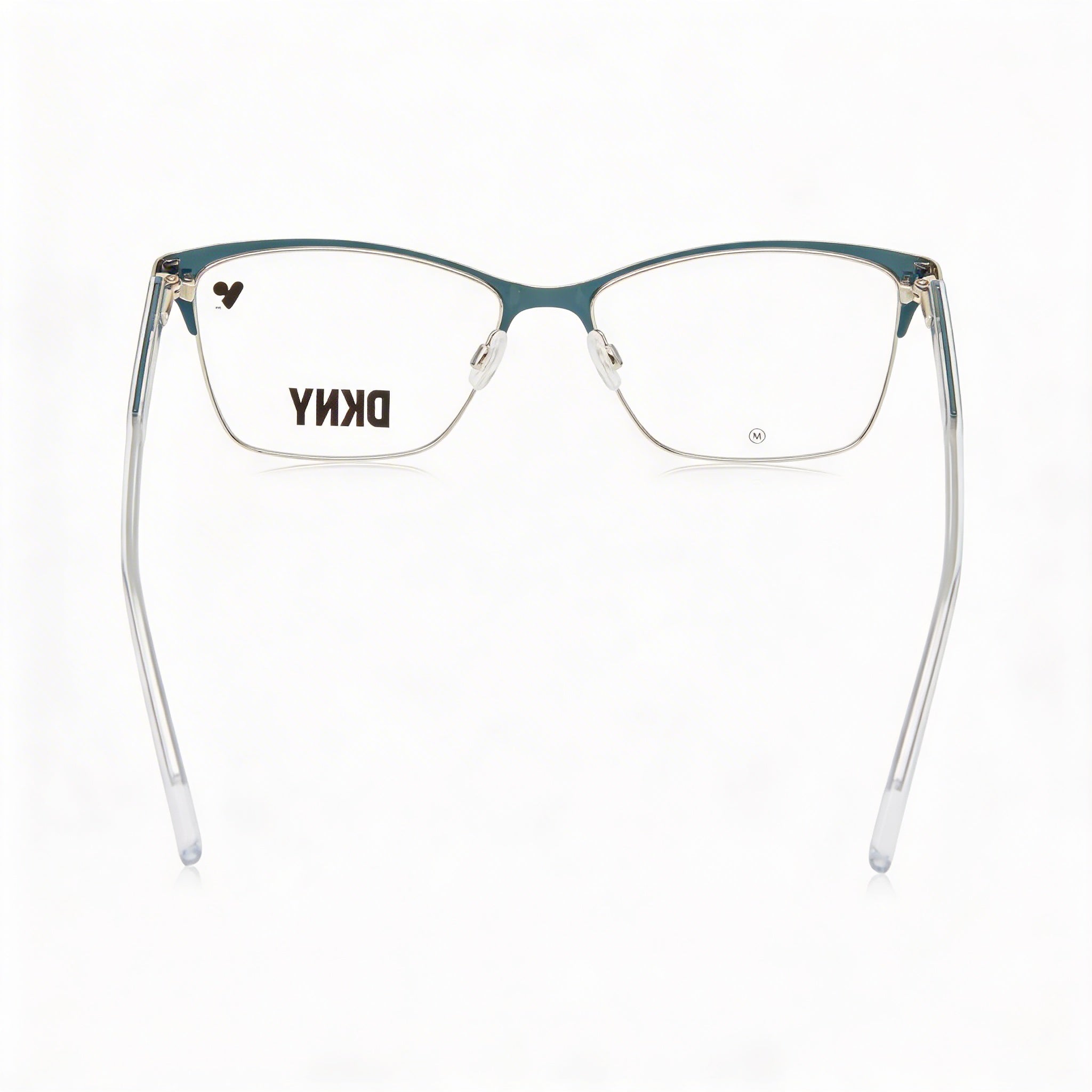 Gafas de sol unisex DKNY Dk3008 con montura de metal verde azulado/plateado y lentes de policarbonato verde azulado/plateado (53 mm), Photo 4