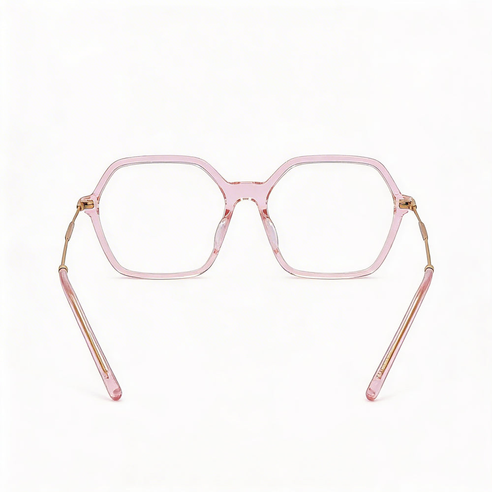 Marc Jacobs Marc 615 Gafas modernas para mujer con montura de acetato rosa y lentes de policarbonato rosa, tamaño 56-17-145 mm