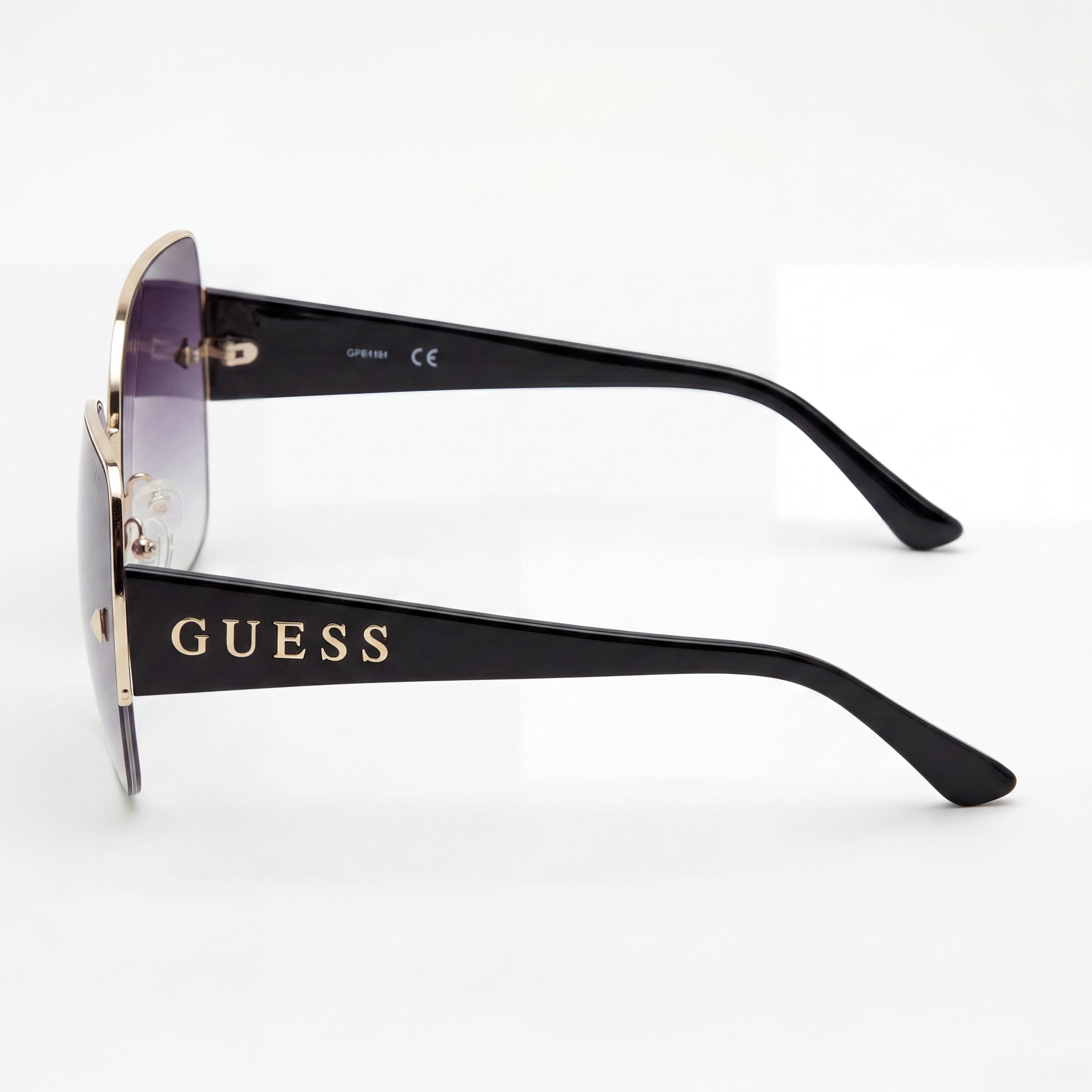 Gafas de sol polarizadas cuadradas doradas Guess GF6136 para mujer, Photo 3