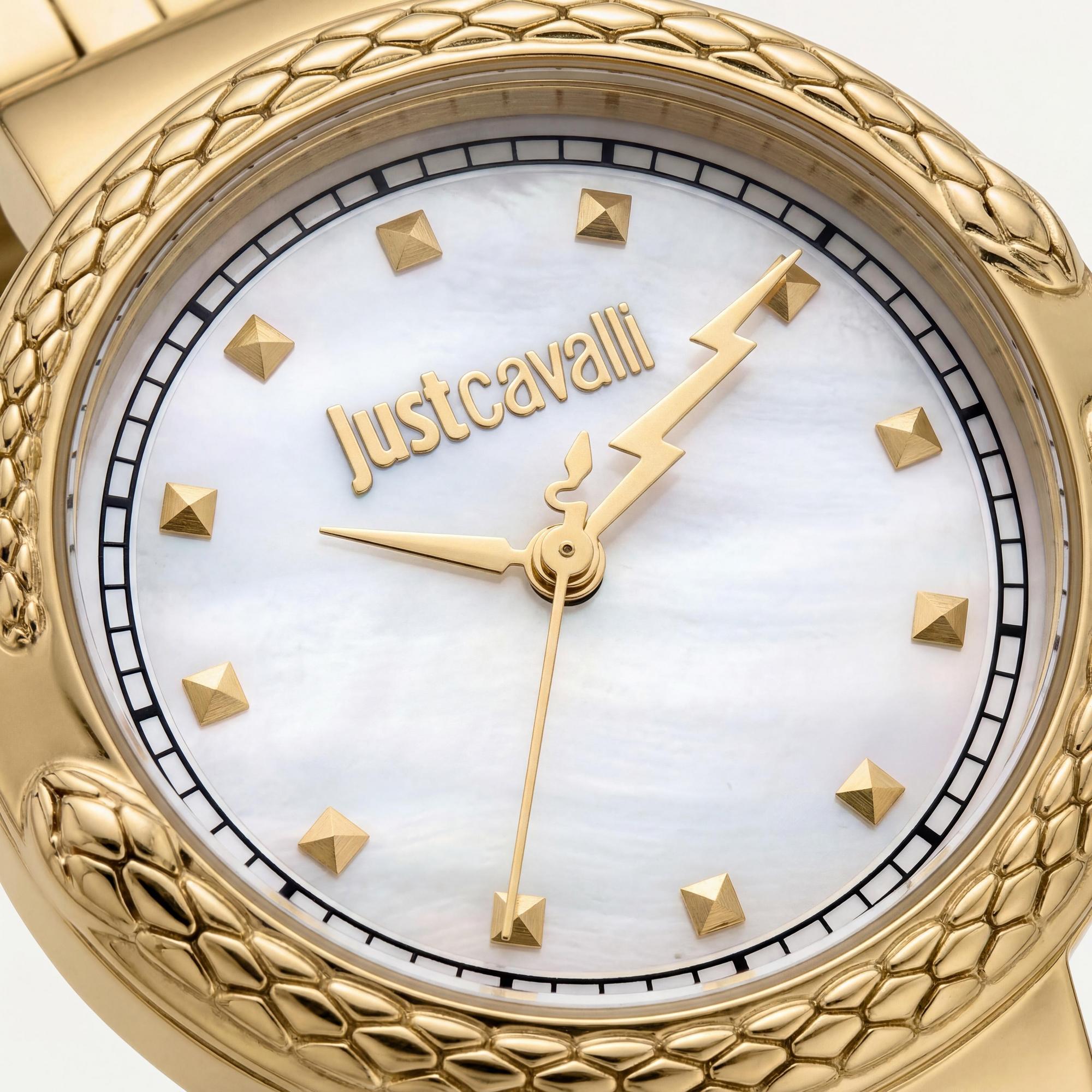Just Cavalli Women's bracelet Model Wrist Watch, featuring a Gold-Tone finish and Shock Resistant construction, Photo 2