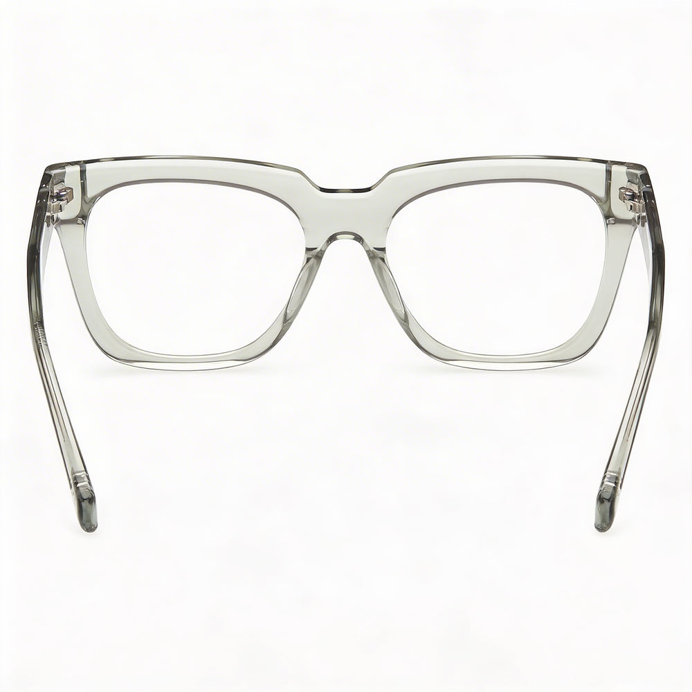 Gafas GUESS Gu50238 unisex con montura de plástico gris brillante y lentes de policarbonato transparente de 53 mm