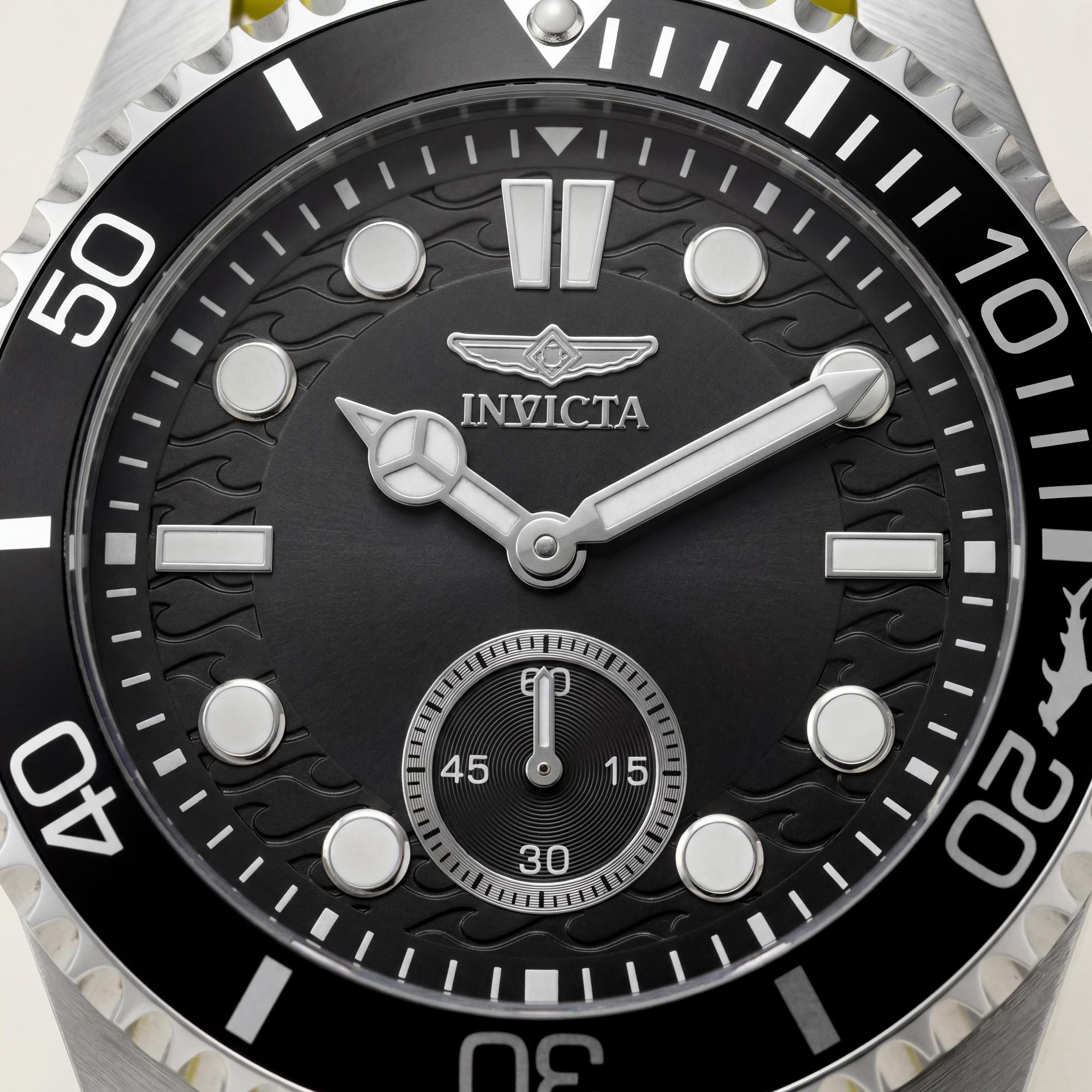 Reloj cronógrafo de cuarzo Invicta Pro Diver 49339 para hombre, plateado, de 43 mm, con correa de silicona y resistente al agua hasta 10 ATM., Photo 2