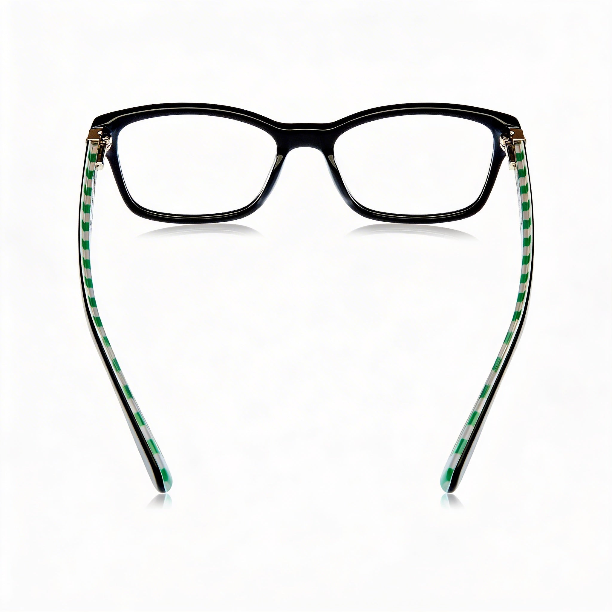 Kate Spade New York Women's Modern Black Acetate Frame Eyeglasses with Demo Lenses, 50mm Lens Width, Photo 4