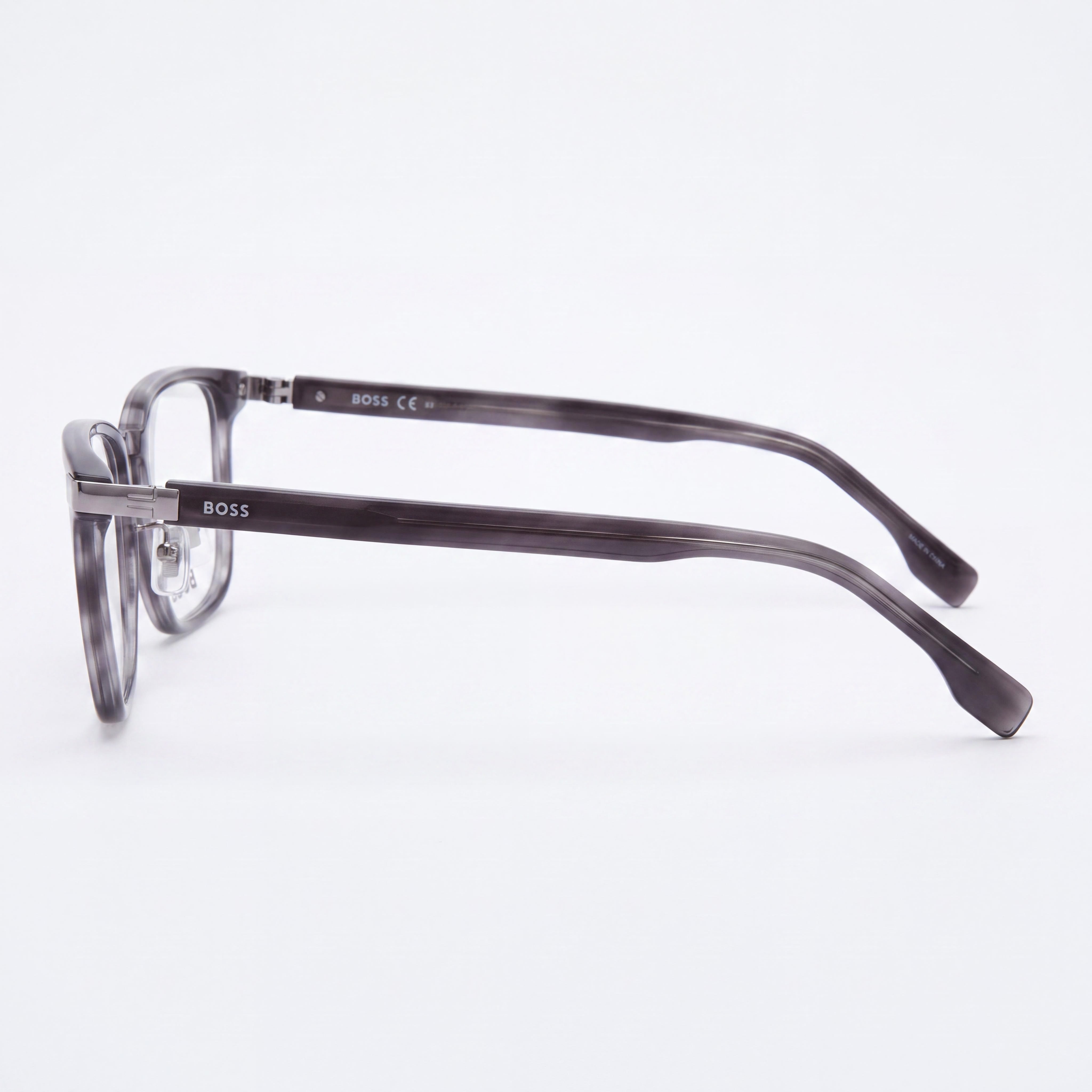 BOSS Boss 1408/F Unisex Multicolored Acetate Full Rim Square Eyeglasses, 54mm Lens, 17mm Bridge, 145mm Temple, Photo 2
