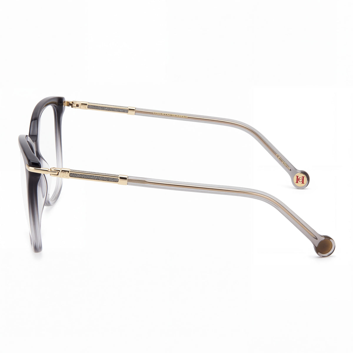 Carolina Herrera Classic Women's Eyewear, Grey Plastic Frame, Shaded Grey Polycarbonate Lenses, 54mm, Photo 2