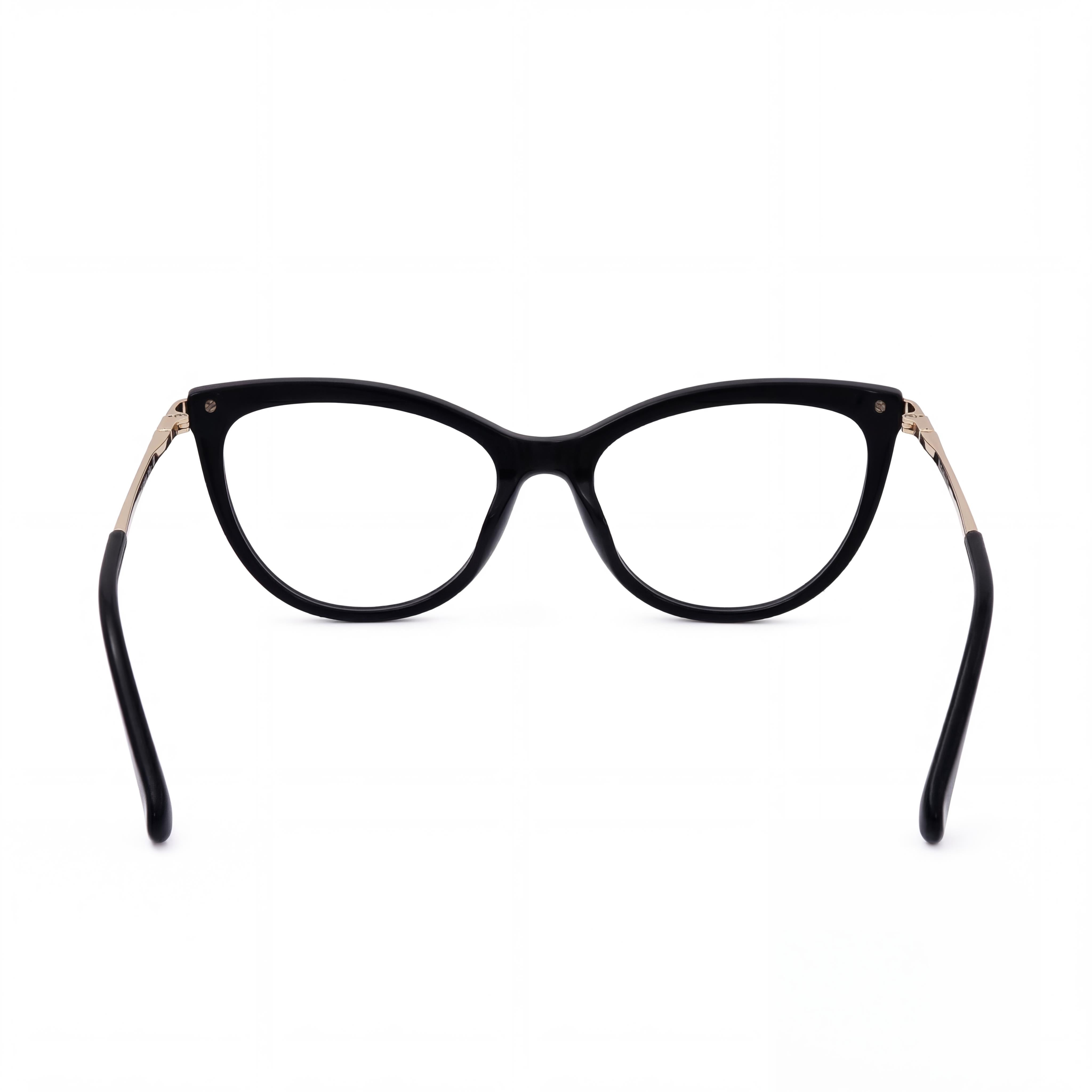 Gafas de sol MaxMara casual para mujer, de plástico negro brillante, montura completa, tipo ojo de gato, con lentes transparentes 53-135-135, Photo 4