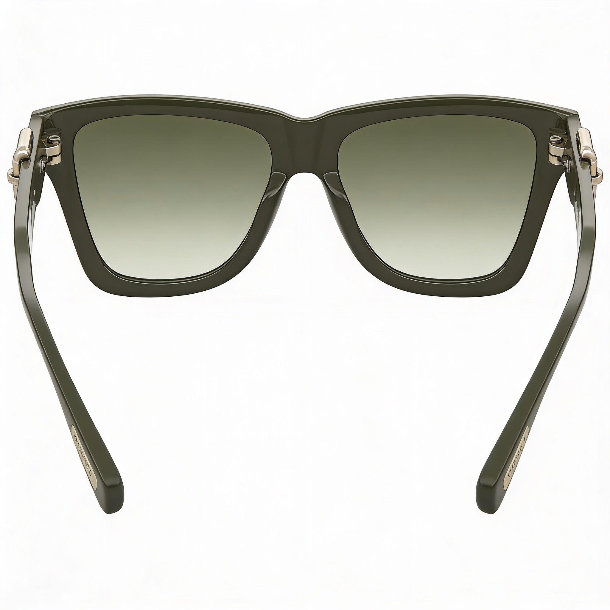 Gafas de sol Moschino Casual para mujer, cuadradas, con montura verde militar degradada y lentes verde militar de 54 mm con protección UV, Photo 4