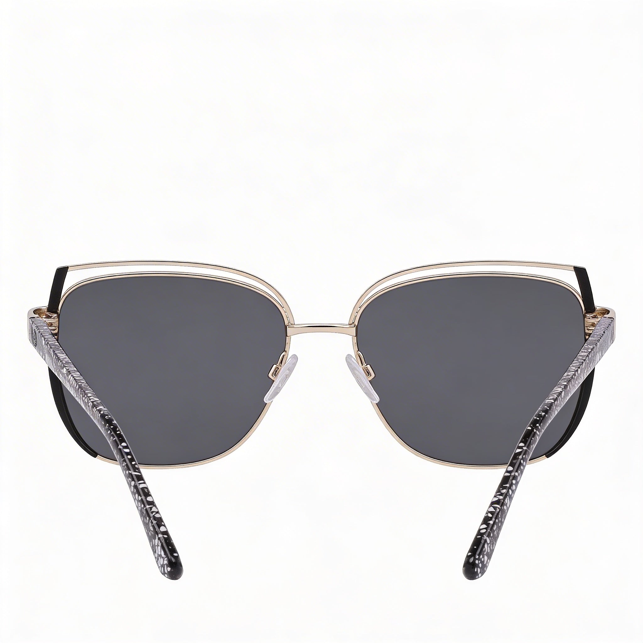 bebe Bb7249 Women's Gold Acetate Frame Black Polycarbonate Lens UV Protection Sunglasses 57mm, Photo 4