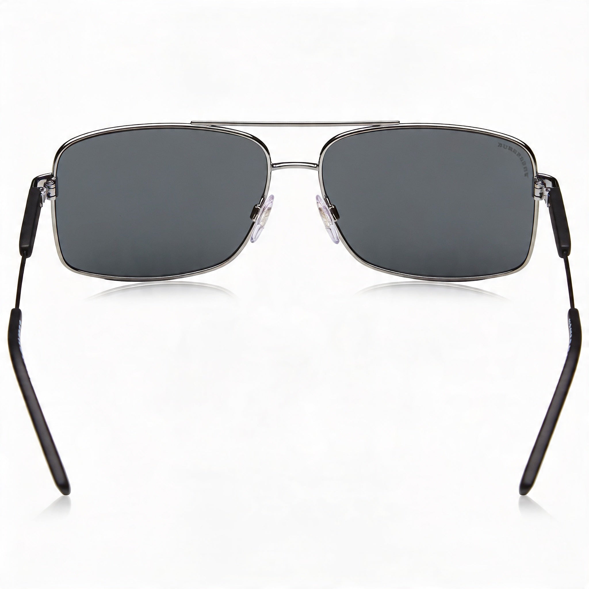 BURBERRY Classic Unisex Gunmetal Gray Plastic Frame with Polycarbonate Grey Lenses, 63mm Lens, 15mm Bridge, 135mm Temple, Photo 2