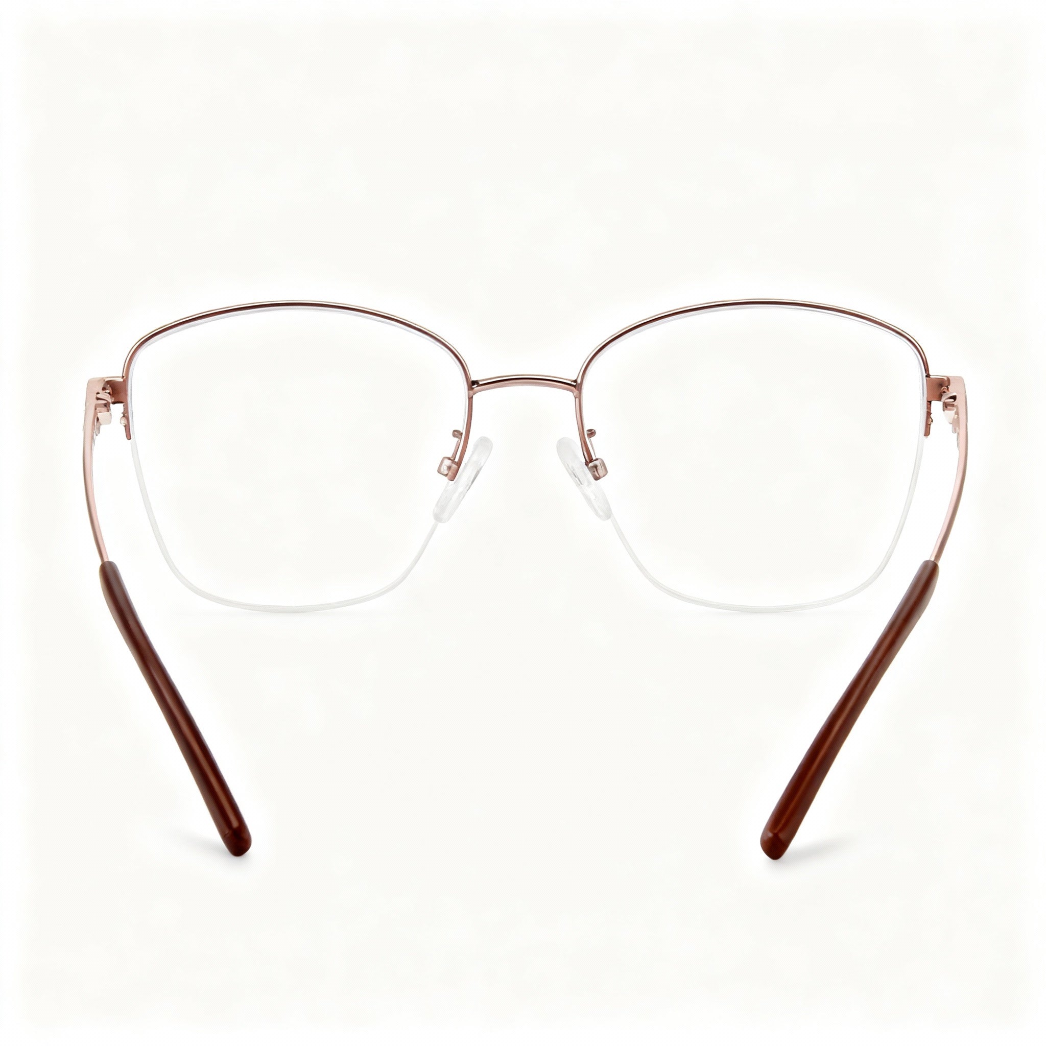 Adensco Men's Rectangular Optical Eyeglasses with Burgundy Metal and Plastic Frame Construction, Photo 3