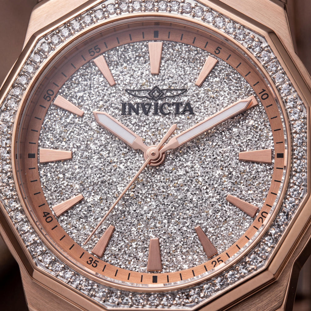 Reloj cronógrafo de cuarzo Invicta Speedway 49131 para mujer, con brazalete de acero inoxidable chapado en oro rosa, 34 mm