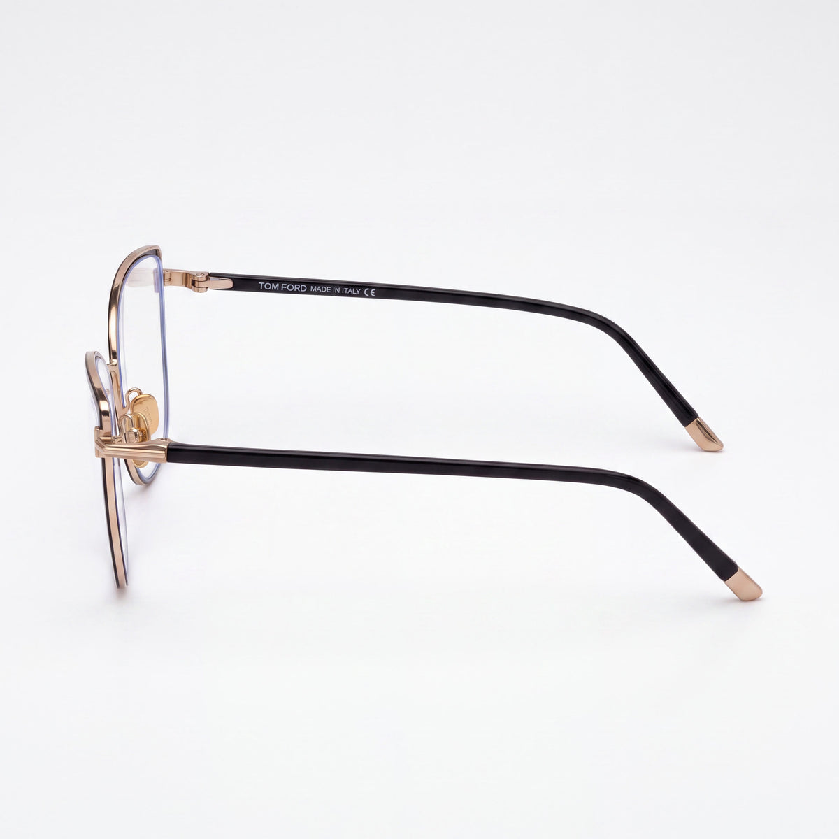 Tom Ford FT5740-B Women's Black Rose Gold Metal Cat Eye Eyeglasses 54, Photo 3