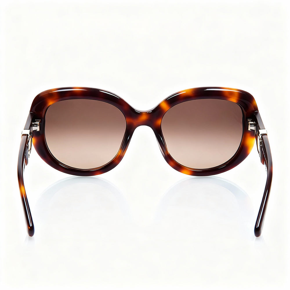 Salvatore Ferragamo Sf727s 214 Women's Tortoiseshell Acetate Brown Lens Non-Polarized Sunglasses 53-20-135mm
