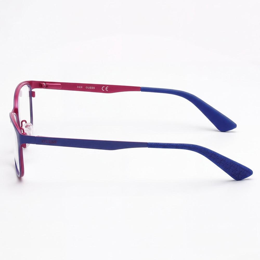 GUESS 2563 Women's Rectangle Metal Eyeglasses Matte Blue 49-16-135