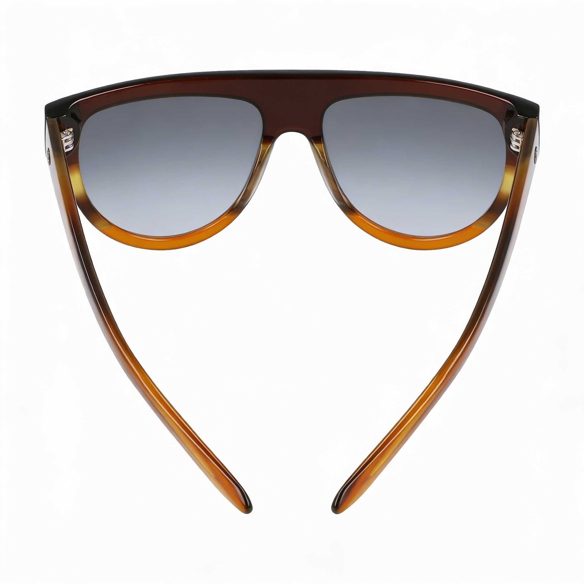 Gafas de sol Dragon Alliance Square para mujer con protección UV, montura de plástico marrón oscuro con degradado de cuerno y lentes Lumalens ahumadas de 58 mm, Photo 4