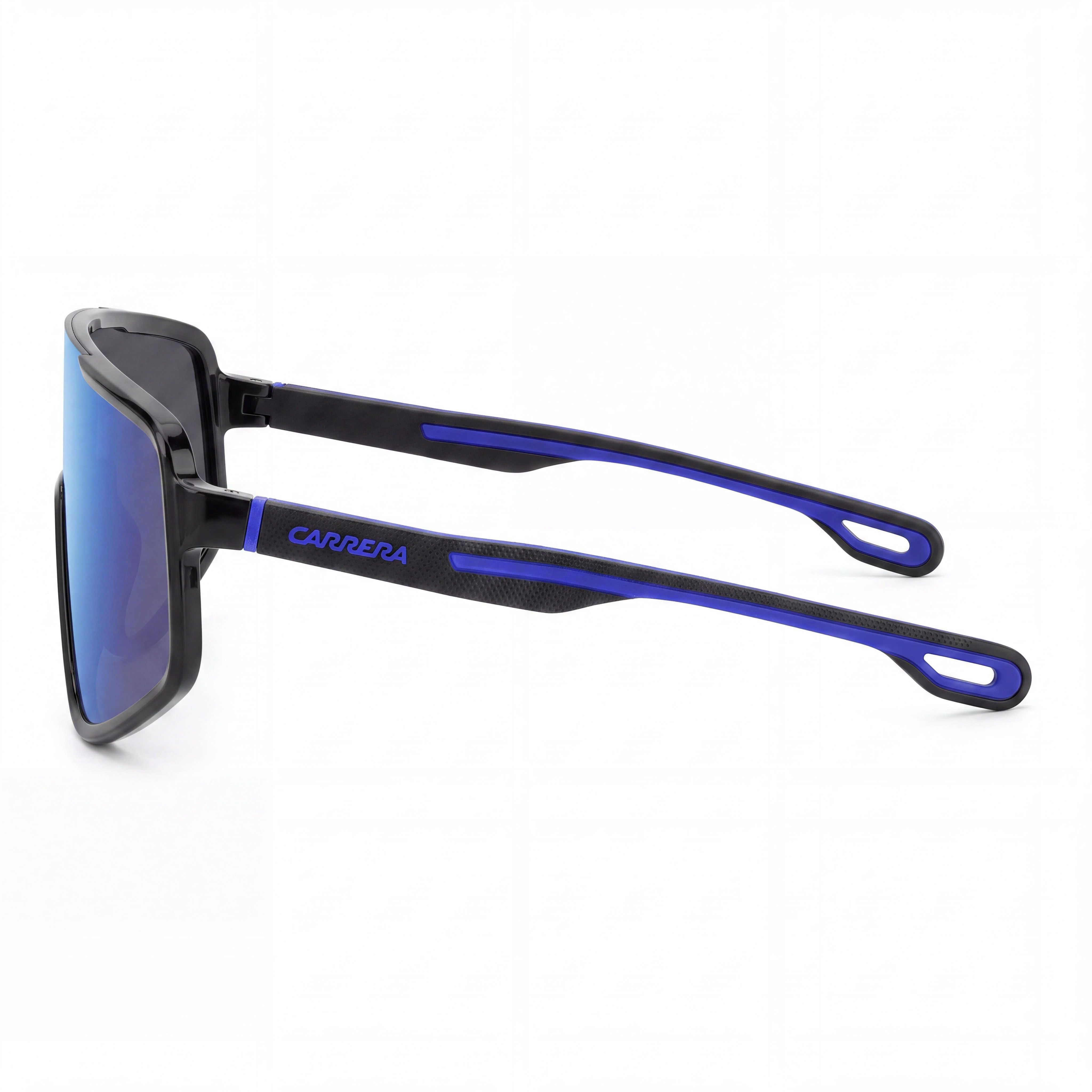Carrera 4017/S Men's Casual Black Blue ECO Polyamide Sunglasses, Blue Multilayer Lenses, 100% UVA & UVB Protection, 99mm, Photo 3