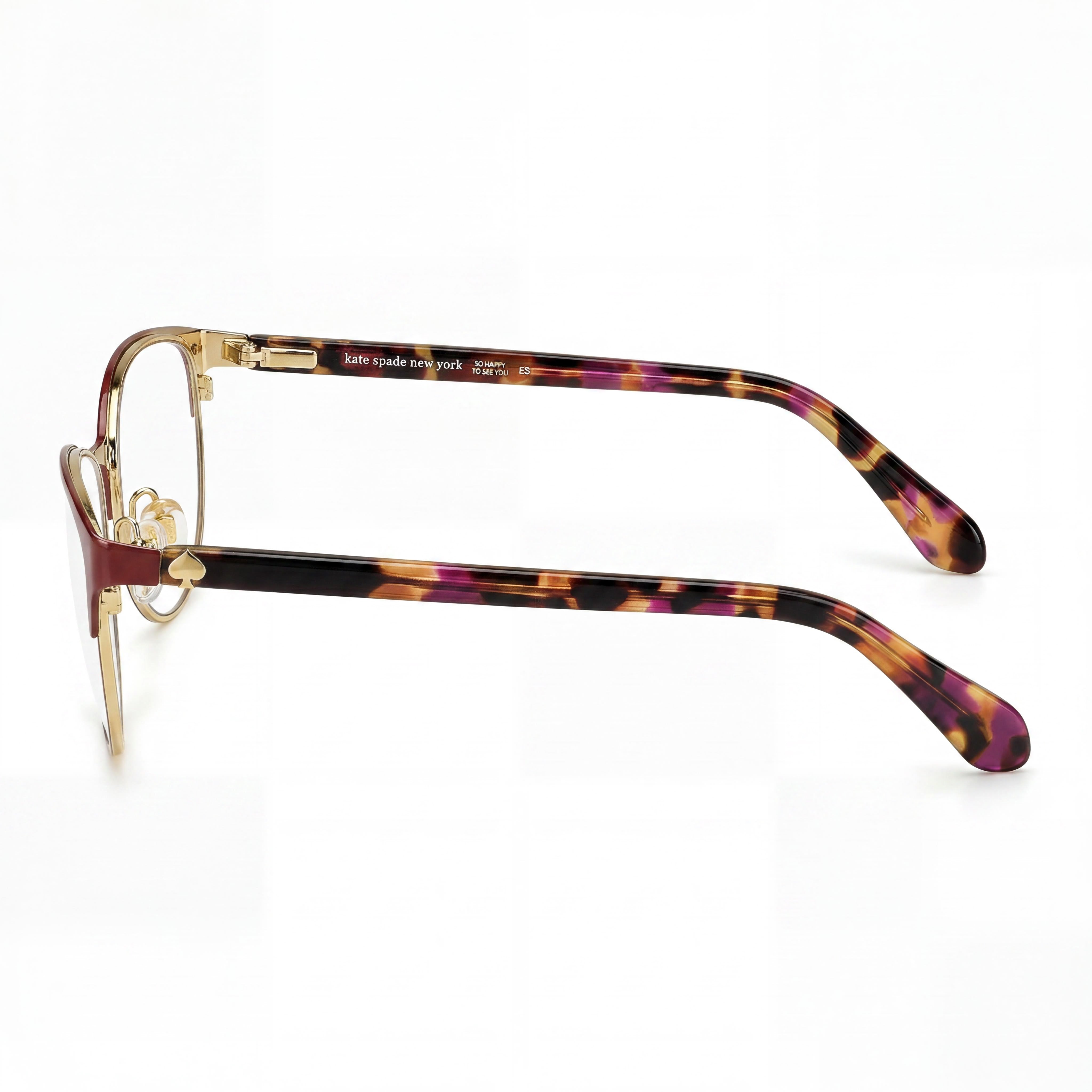 Gafas de sol Kate Spade New York Hadlee MFX 52 para mujer, de acero inoxidable, color ciruela habana, 52 mm, Photo 2