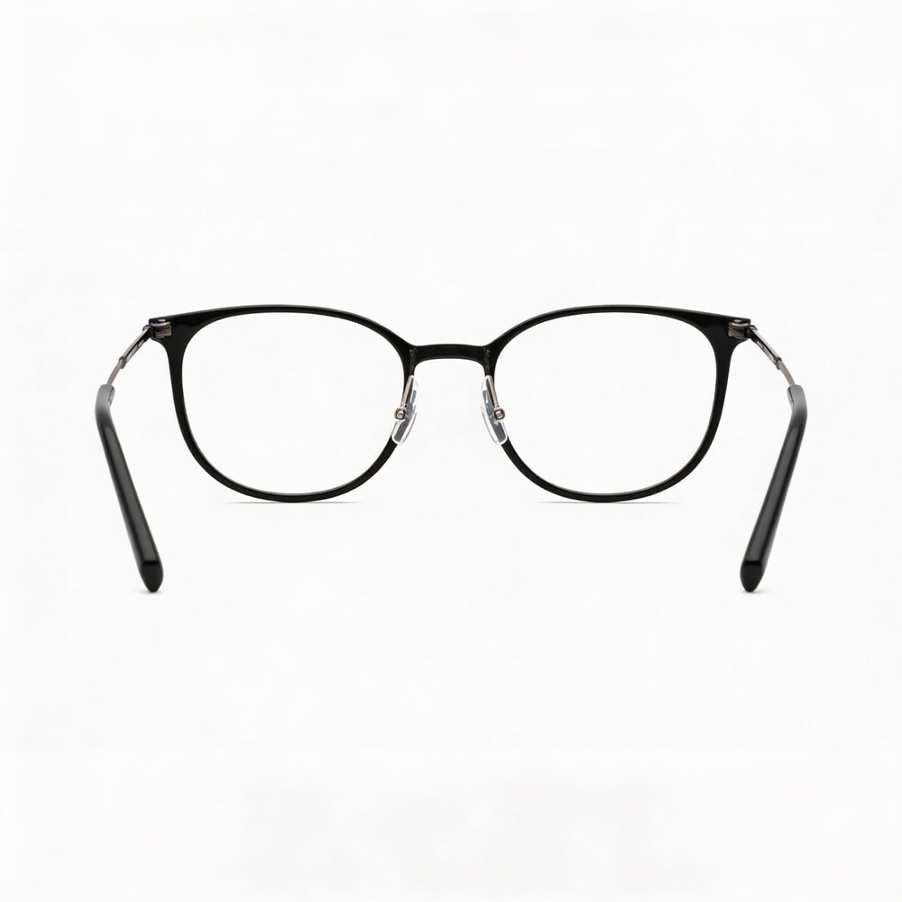Monturas ópticas unisex Flexon Ep8002 de acetato, negro brillante, listas para receta con lentes de demostración transparentes, 52 mm
