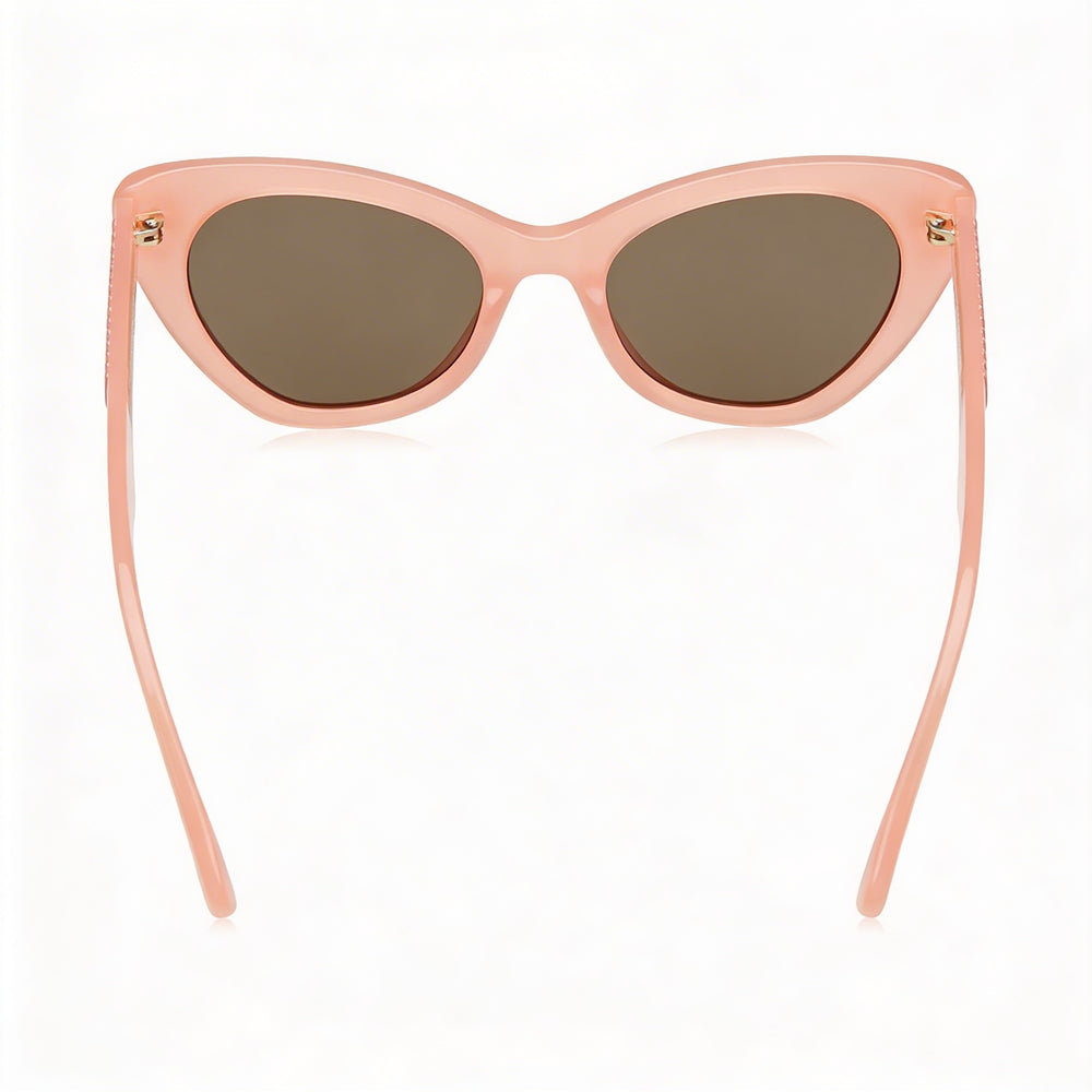 Gafas de sol Moschino Casual para mujer, montura de acetato naranja, lentes grises no polarizadas, protección UV, 51 mm