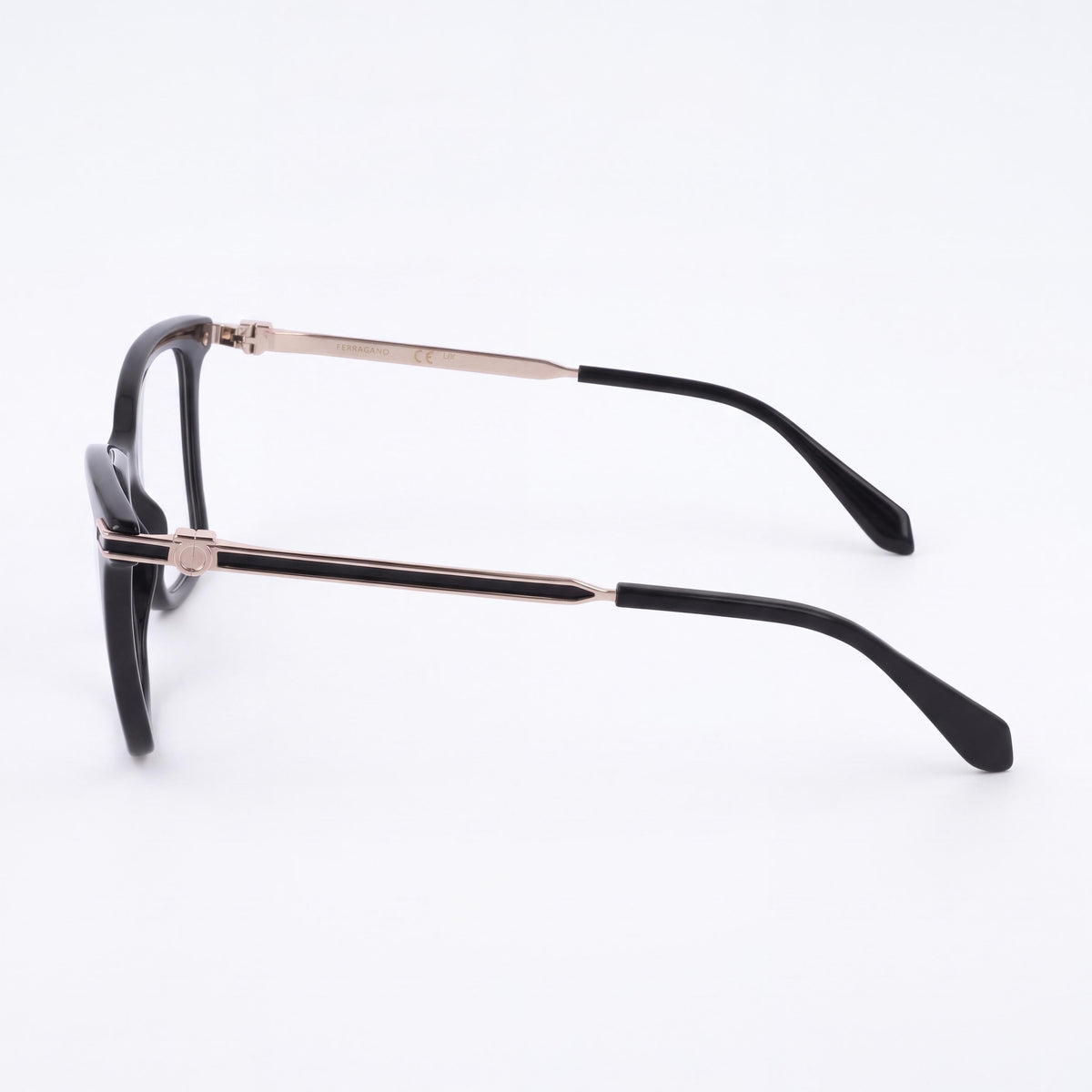Gafas para hombre Ferragamo Sf3024 con montura de plástico multicolor y lentes transparentes, 53 mm de ancho de lente, Photo 3