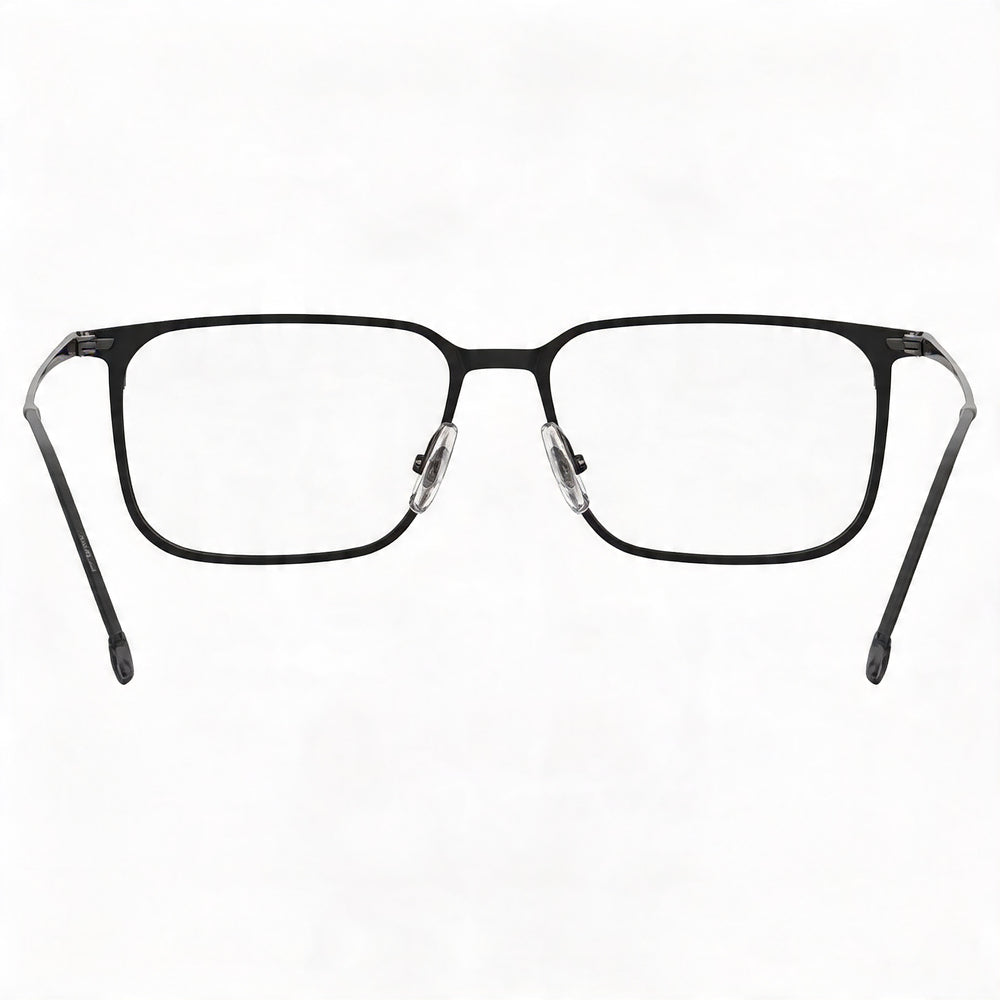 Gafas Modernas Hugo Boss, diseñadas para un ajuste Unisex, con montura de Titanio Negro Mate y 55mm de ancho de lente