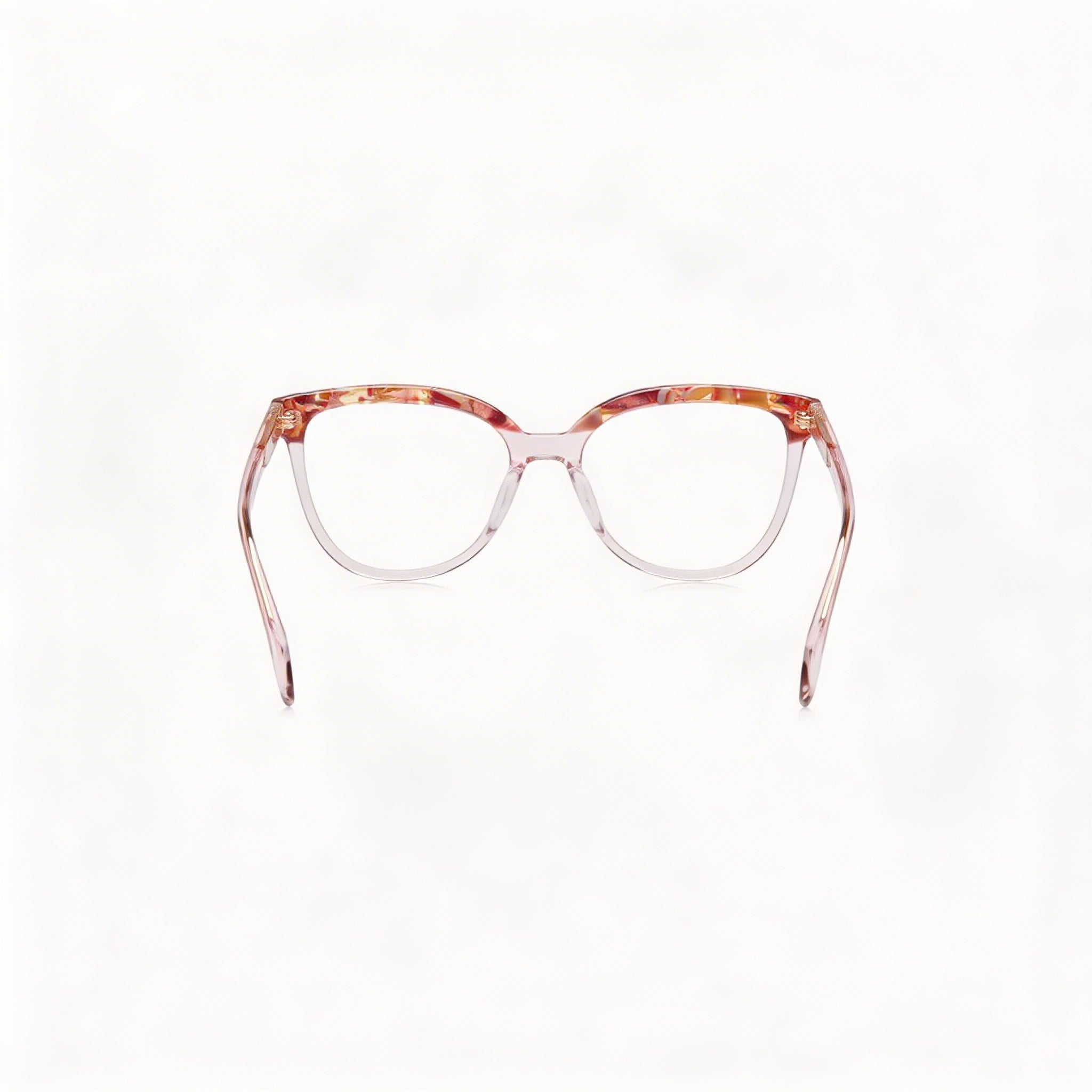 TOUS Casual Women's Shiny Transparent Pink Acetate Optical Eyeglass Frame Clear Lens 50/17/135, Photo 3
