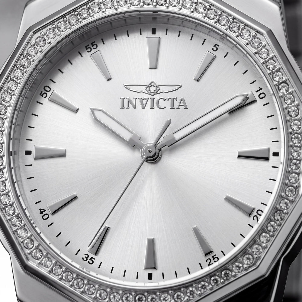 Reloj Invicta Speedway 49110 de cuarzo para mujer, brazalete de acero inoxidable plateado de 34 mm