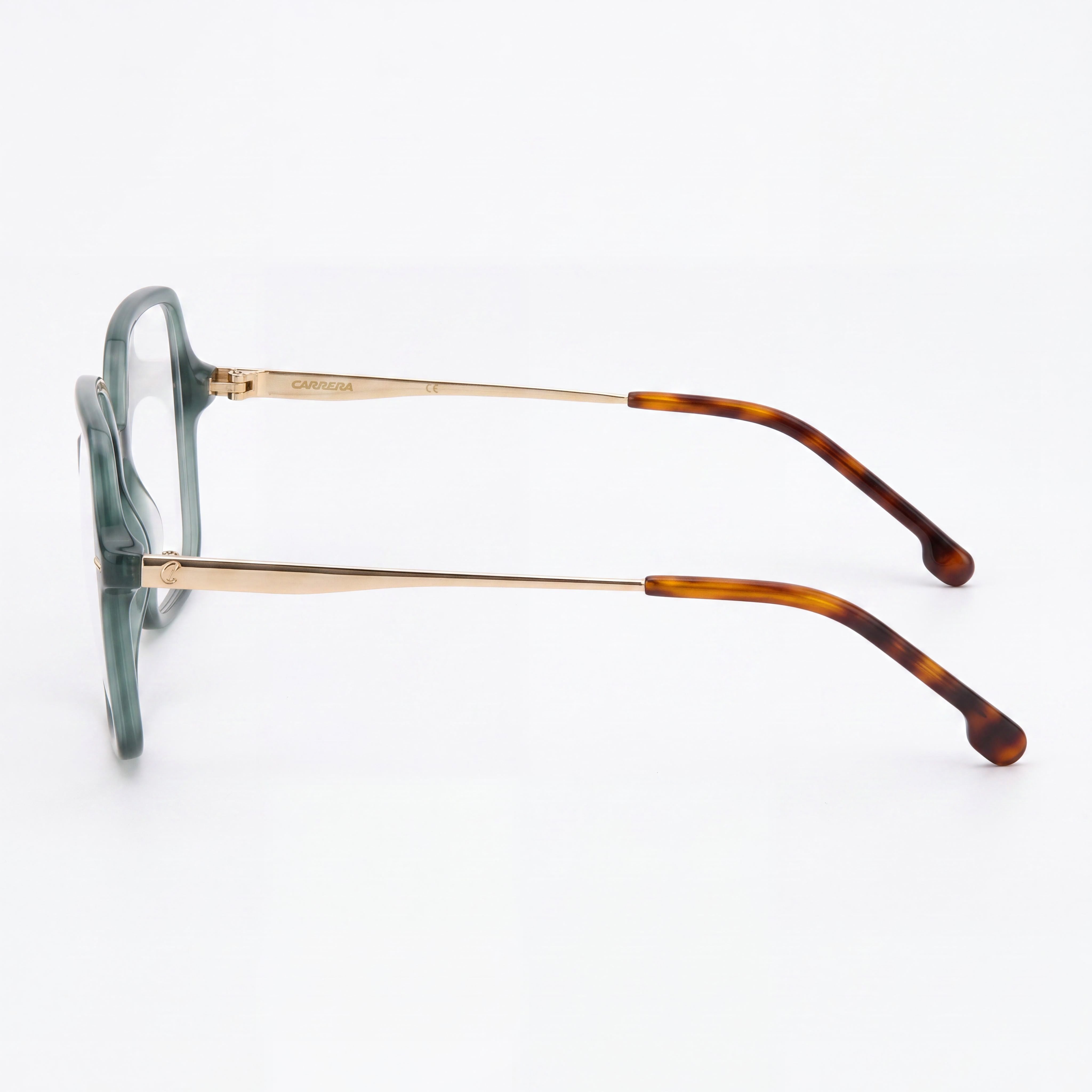 Carrera Casual Women's Green Acetate Eyeglasses featuring 55mm Lens Width, 16mm Bridge, and 140mm Temple Length, Photo 2