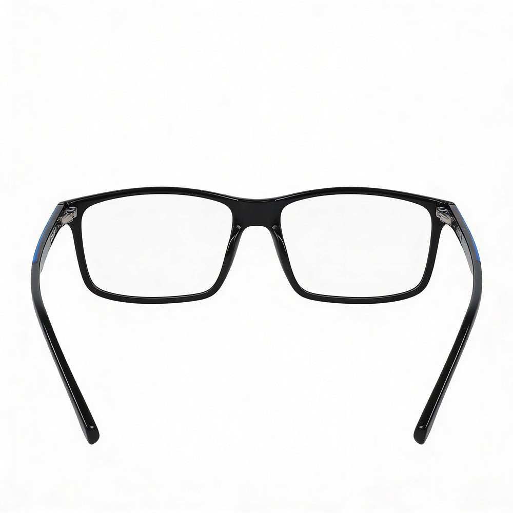 Gafas Oftálmicas Lacoste Casual Unisex con Montura Negra y Cristales de Plástico Transparente, Tamaño 54-17-145mm