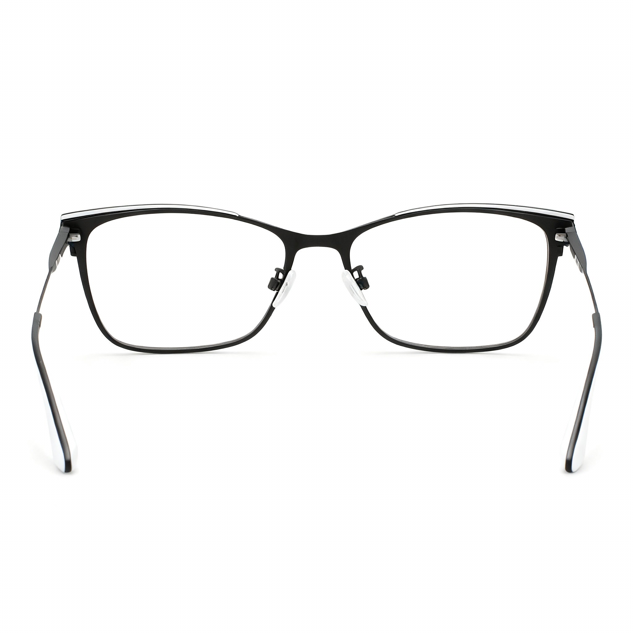 Calvin Klein Jeans CKJ21207 Women's Black White Metal Frame Eyeglasses with Polycarbonate Lenses, 53mm, Photo 4