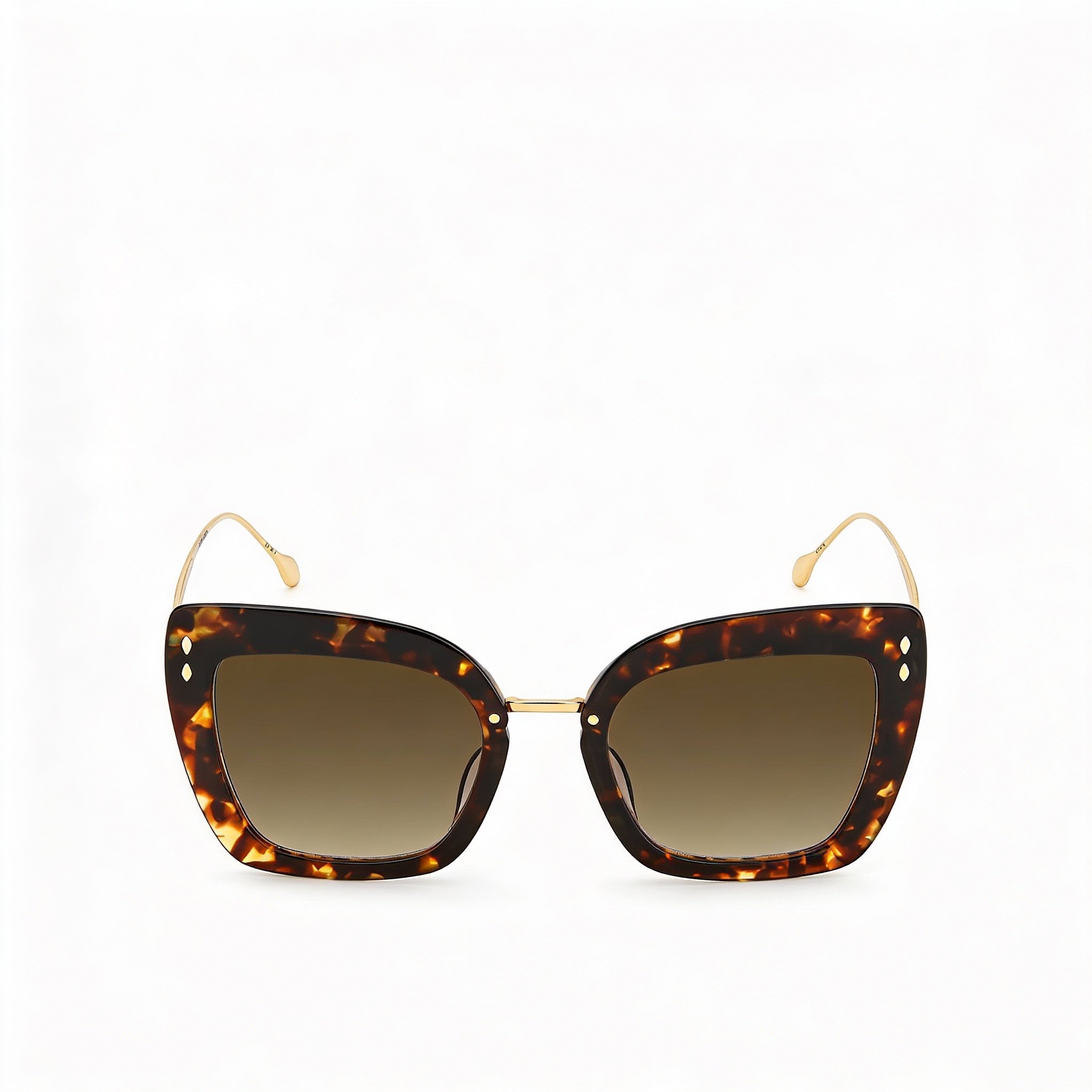 Isabel Marant Casual Women's Cat Eye Sunglasses, Polyamide Frame, Polycarbonate Lenses, Good UV Protection, Havana Gold, 53mm, Photo 1