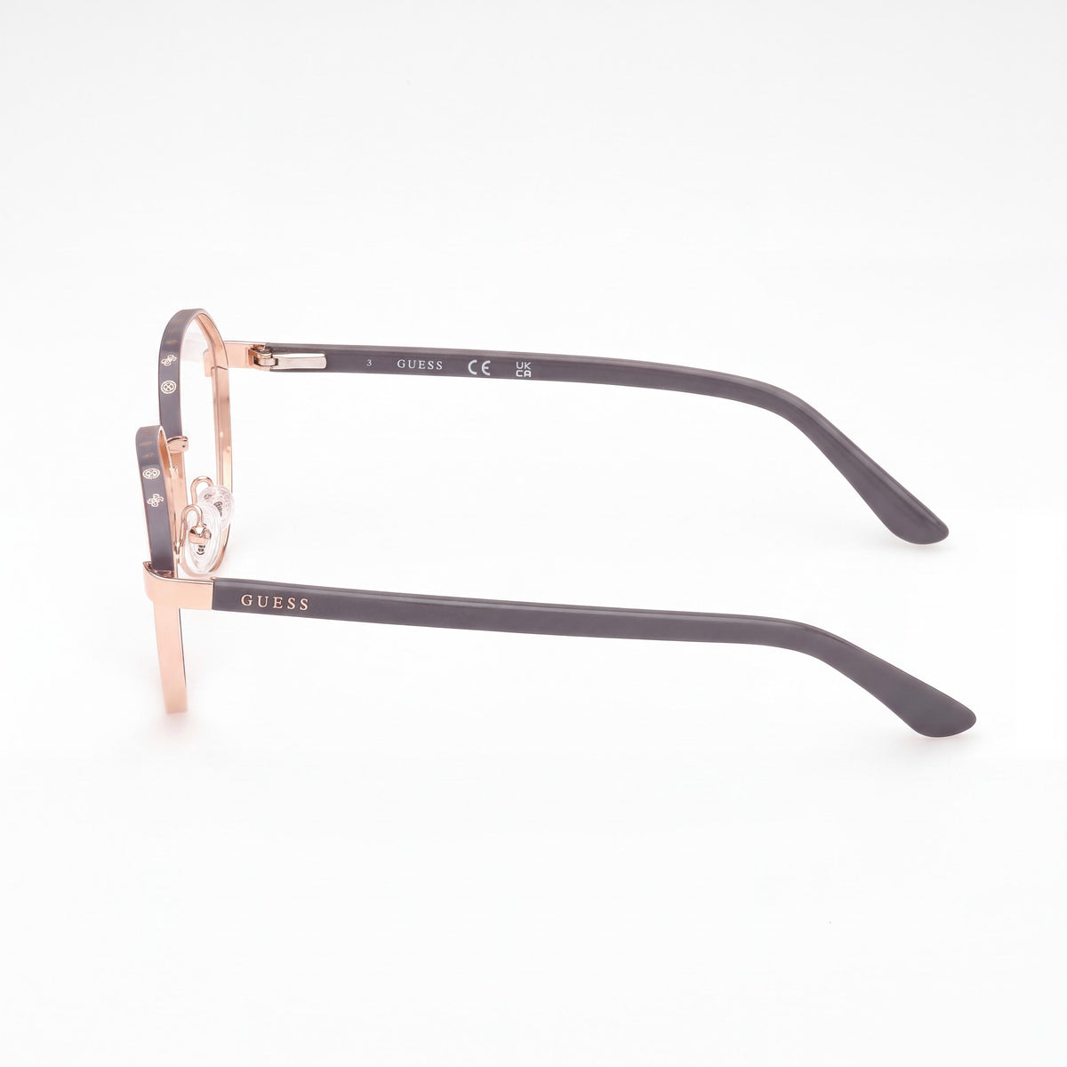 Marcolin Gu50124 Women's Metal Frame Eyewear with Polycarbonate Lenses, Rose Gold Grey, Size 51-16-140mm, Photo 2