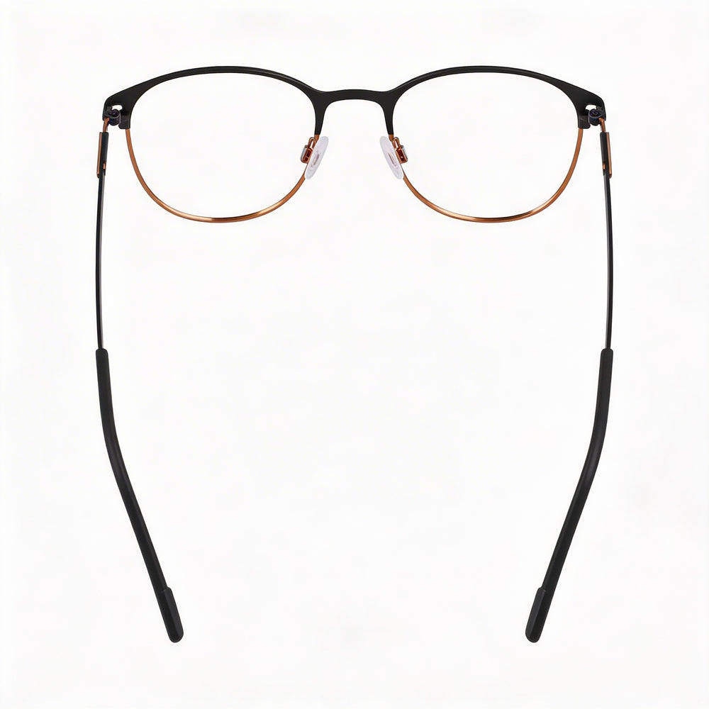 Gafas Flexon Casual Unisex de Titanio con Lentes Transparentes de Demostración, Aptas para Receta, Negro Mate 30-130-80