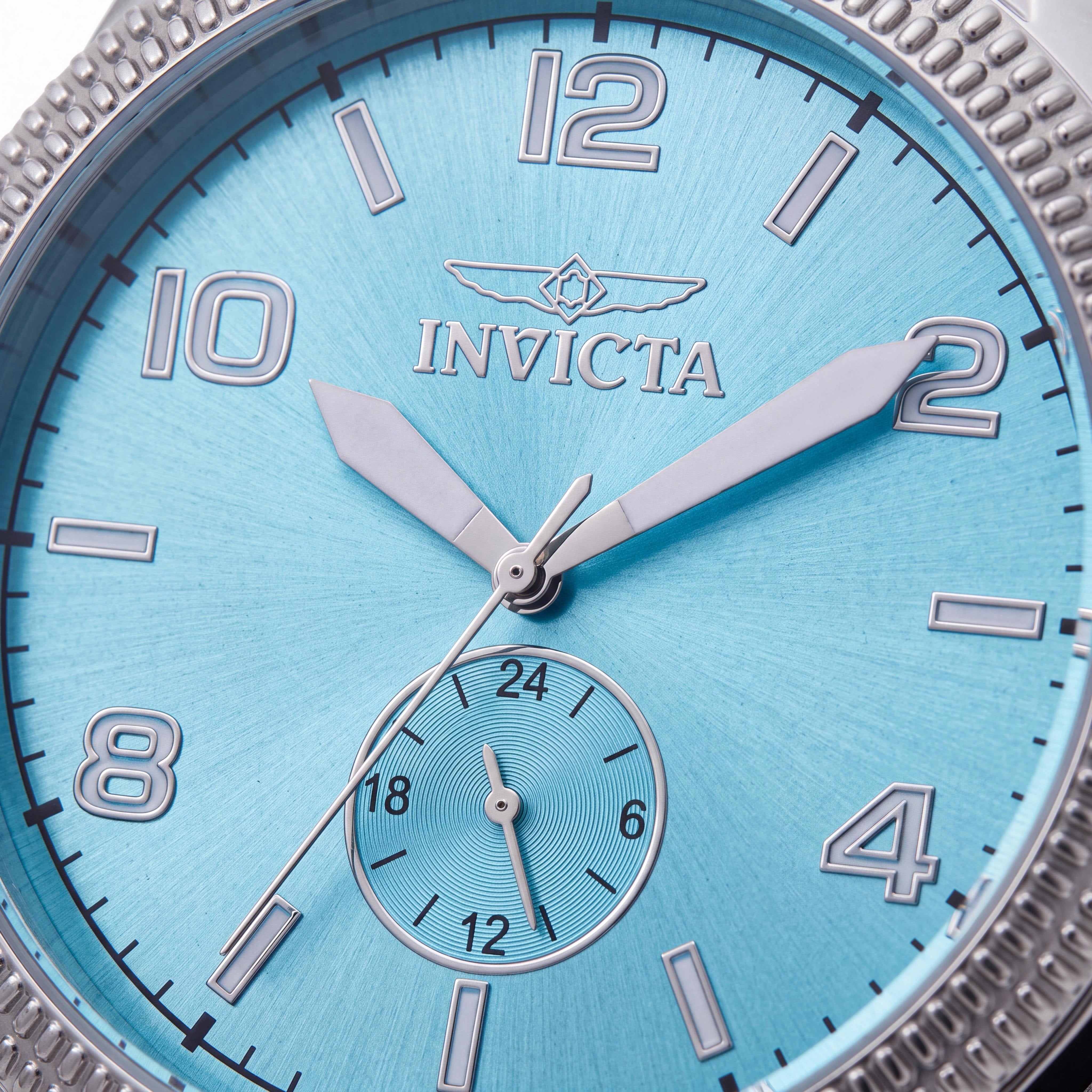 Invicta Vintage 48914 Men's Silver-Tone Stainless Steel Blue Dial Quartz Movement Bracelet Wrist Watch 44mm, Photo 2