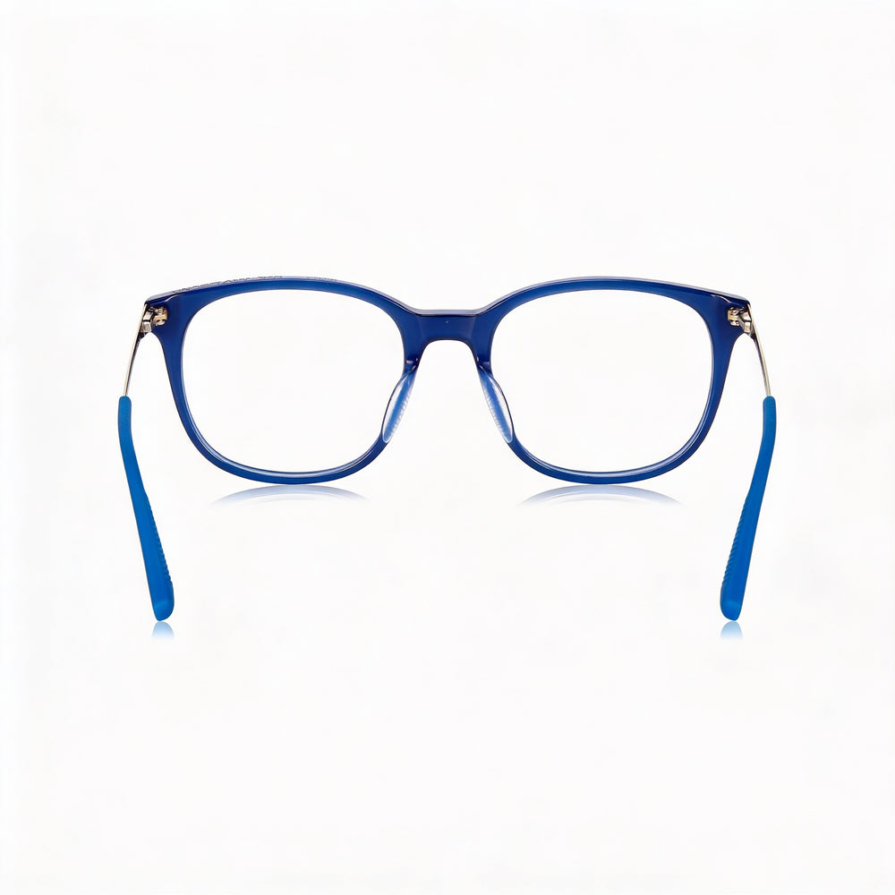 Gafas unisex modernas Under Armour con montura de acetato y lentes de policarbonato, azul cristal, 51 mm