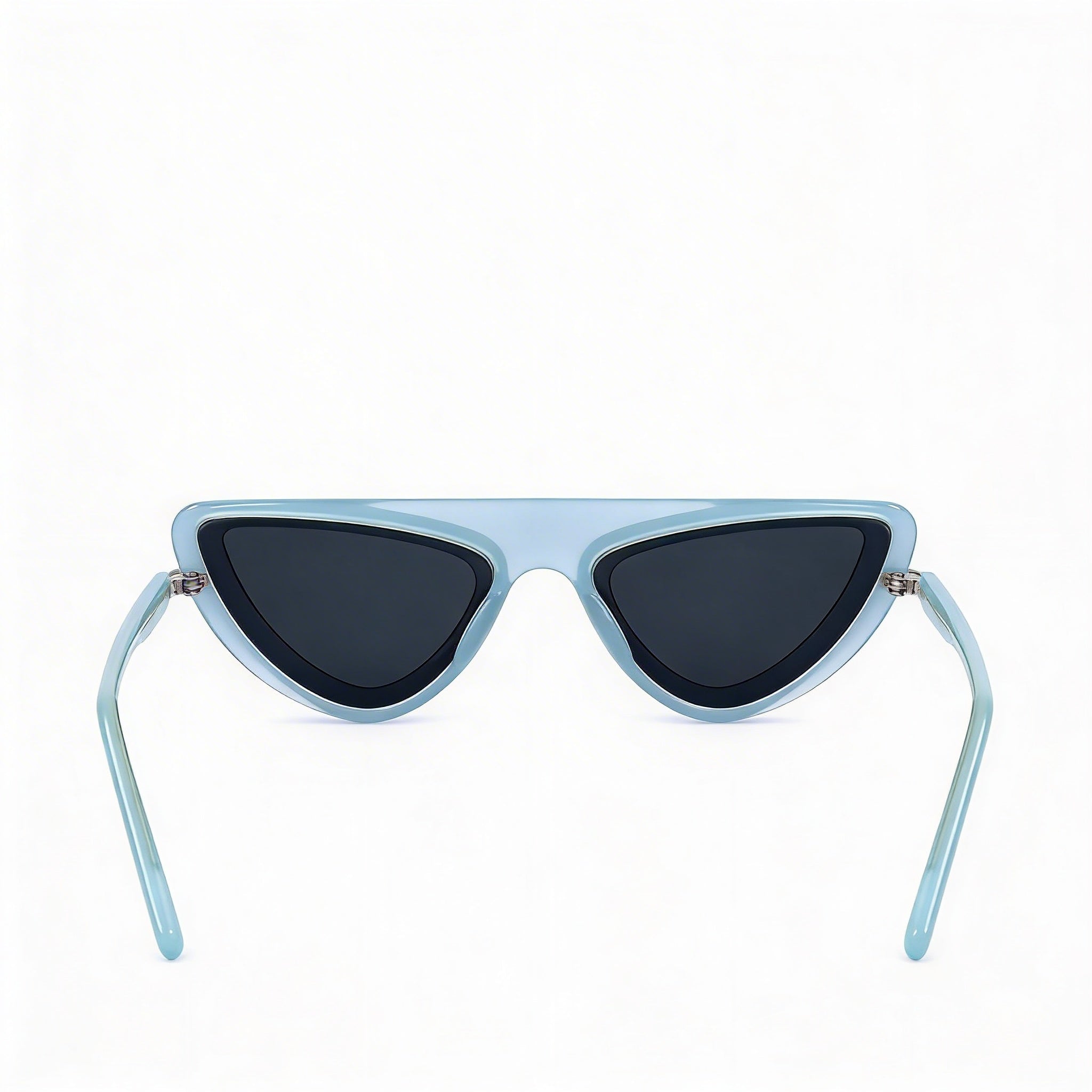 Calvin Klein Modern Women's Cat Eye Plastic Milky Light Blue Grey Lens Sunglasses 57mm, Photo 4