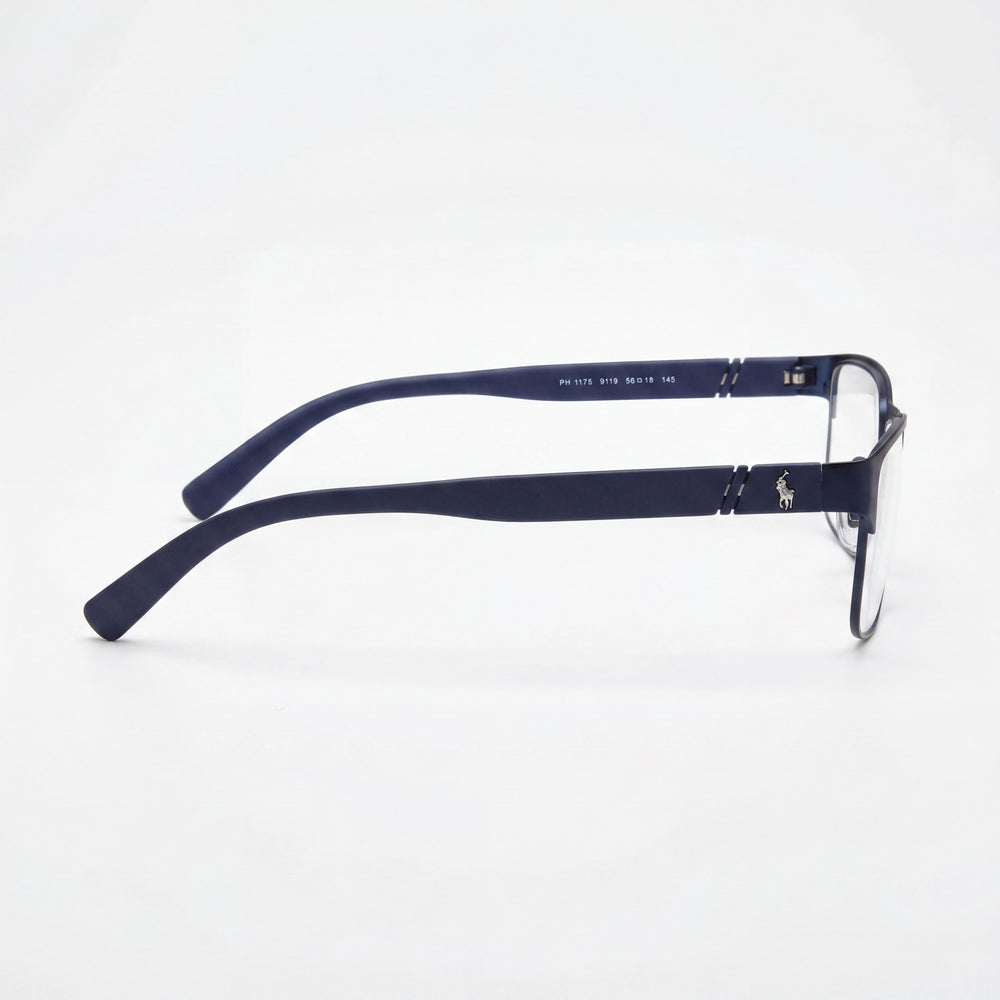 POLO RALPH LAUREN Ph1175 Men's Metal Matte Navy Blue Non- Prescription Ready Eyeglass Frames 56mm