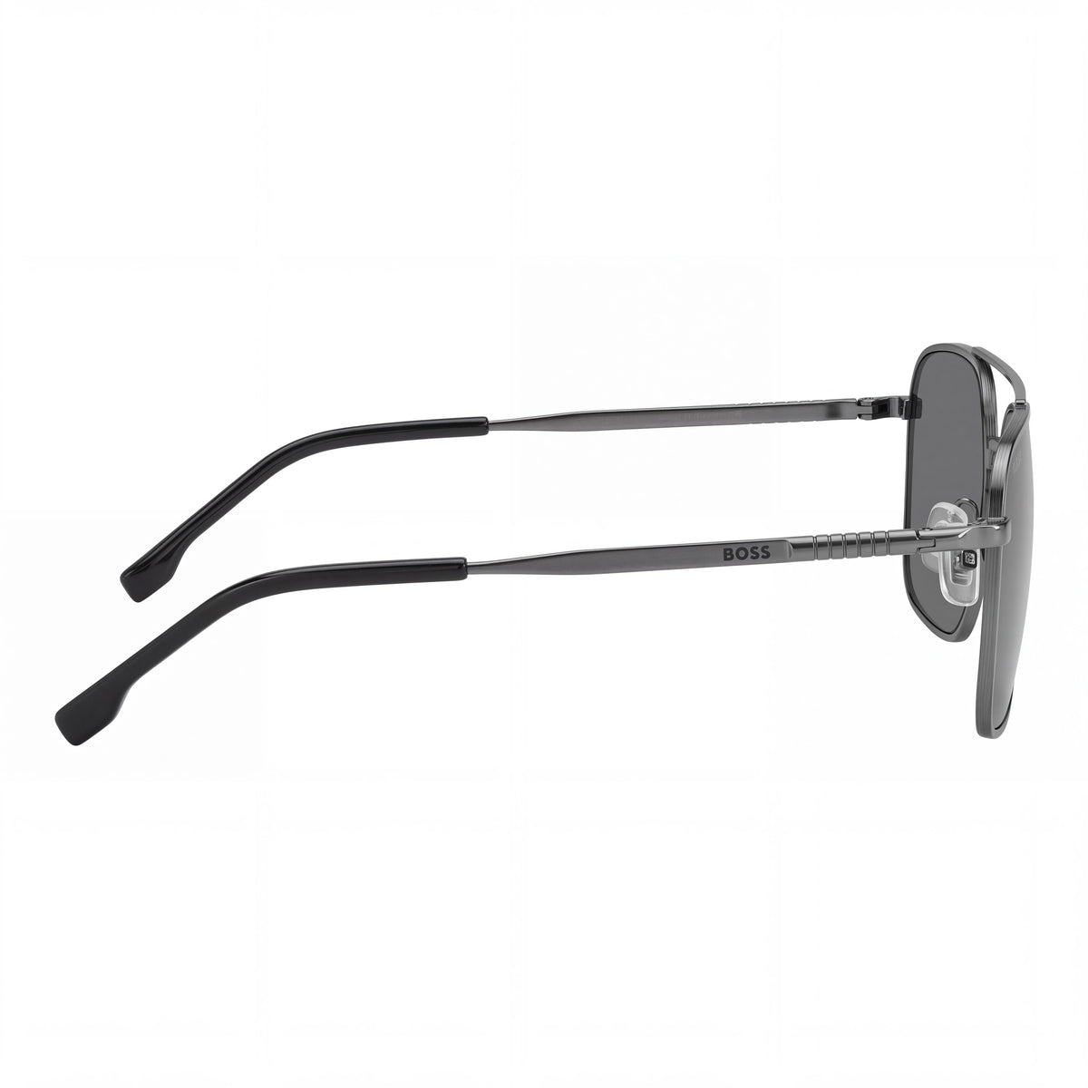 Hugo Boss Boss 1414/S Gafas de sol unisex de metal con protección UV no polarizada, con montura rutenio oscuro mate y lentes rutenio oscuro de 57 mm, Photo 3