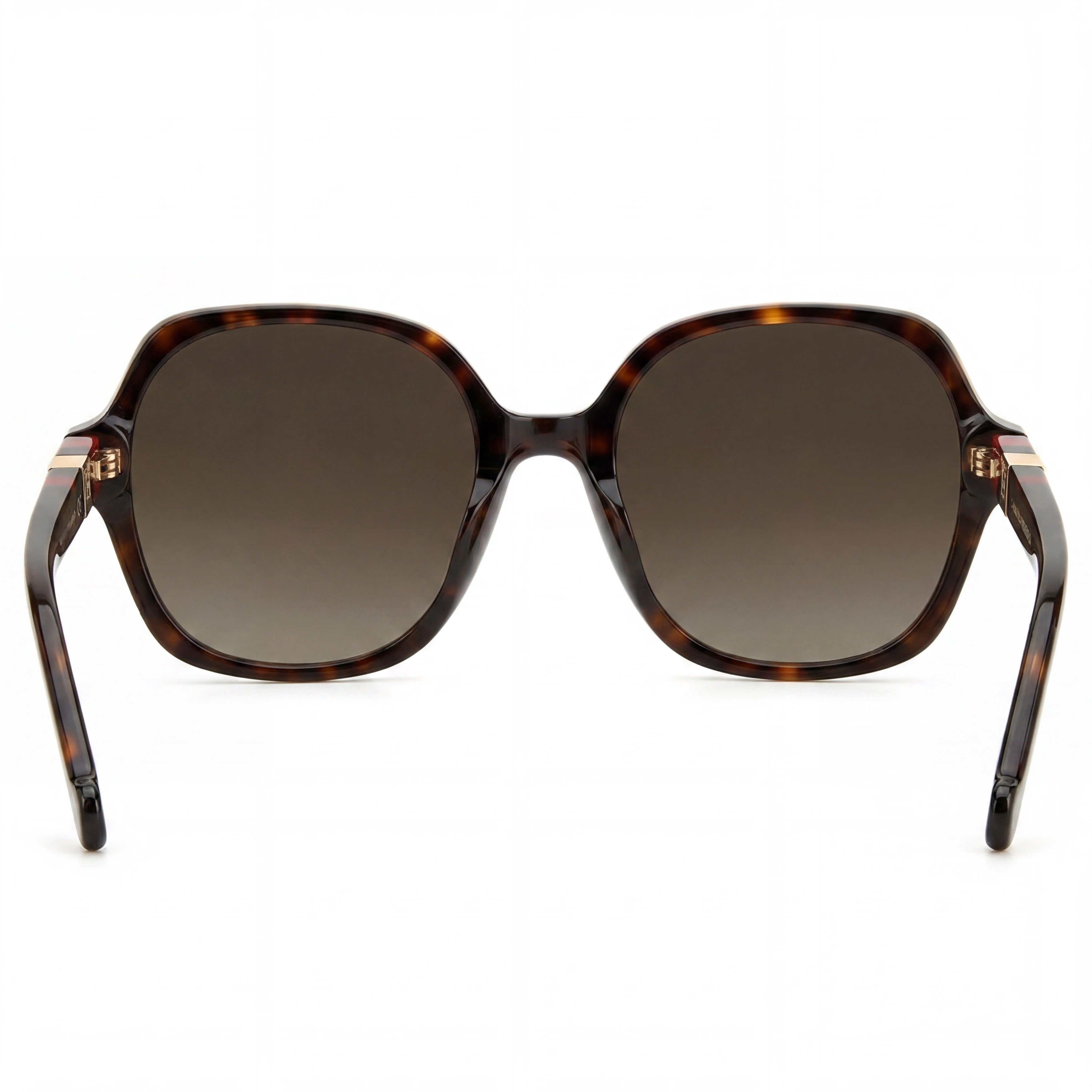 Carolina Herrera Gafas de Sol Cuadradas de Acetato Habana Rojo Marrón con Lentes Degradadas de 55 mm para Mujer, Photo 4