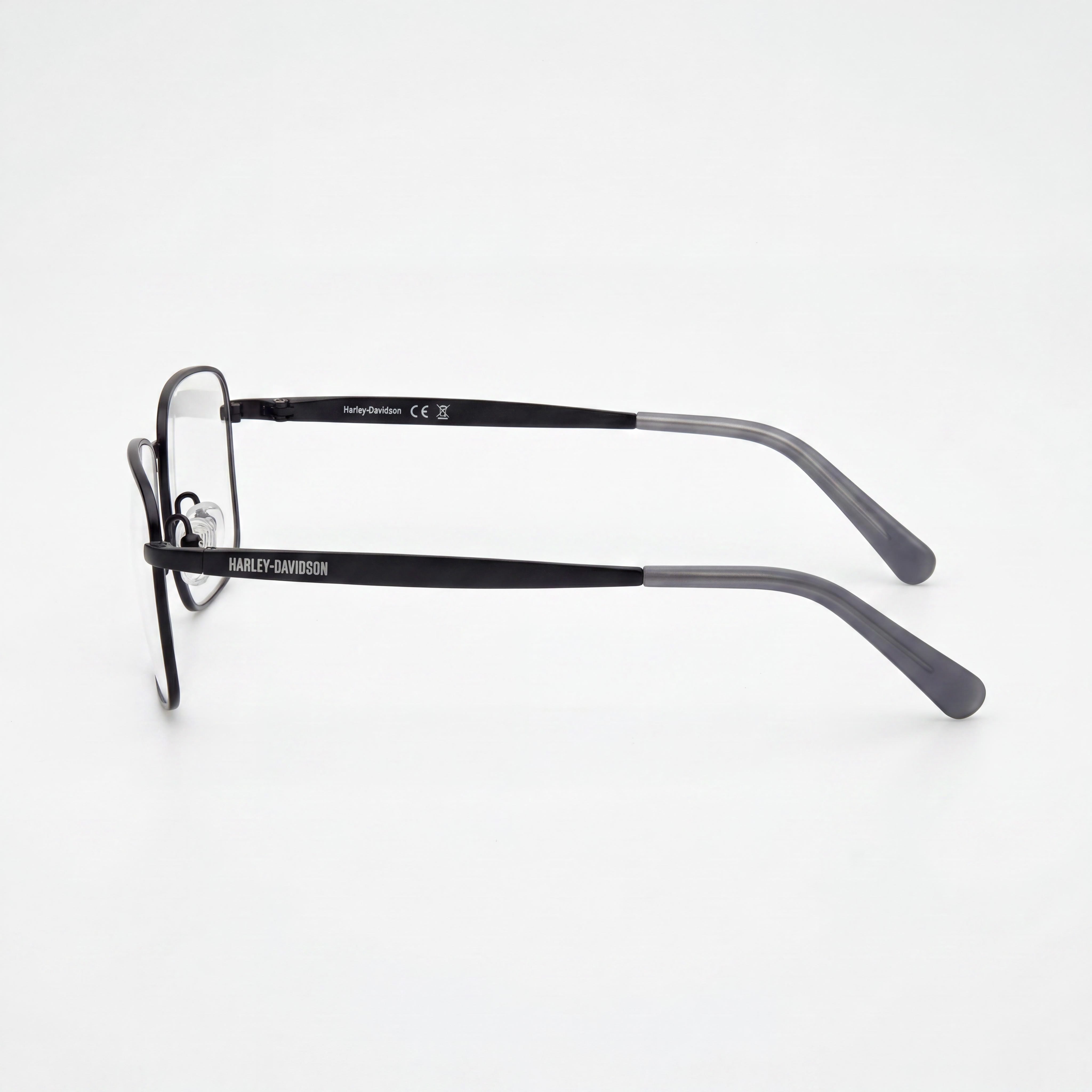Harley-Davidson Modern Unisex Metal Frame Eyewear Matte Black 59/16/145, Photo 2