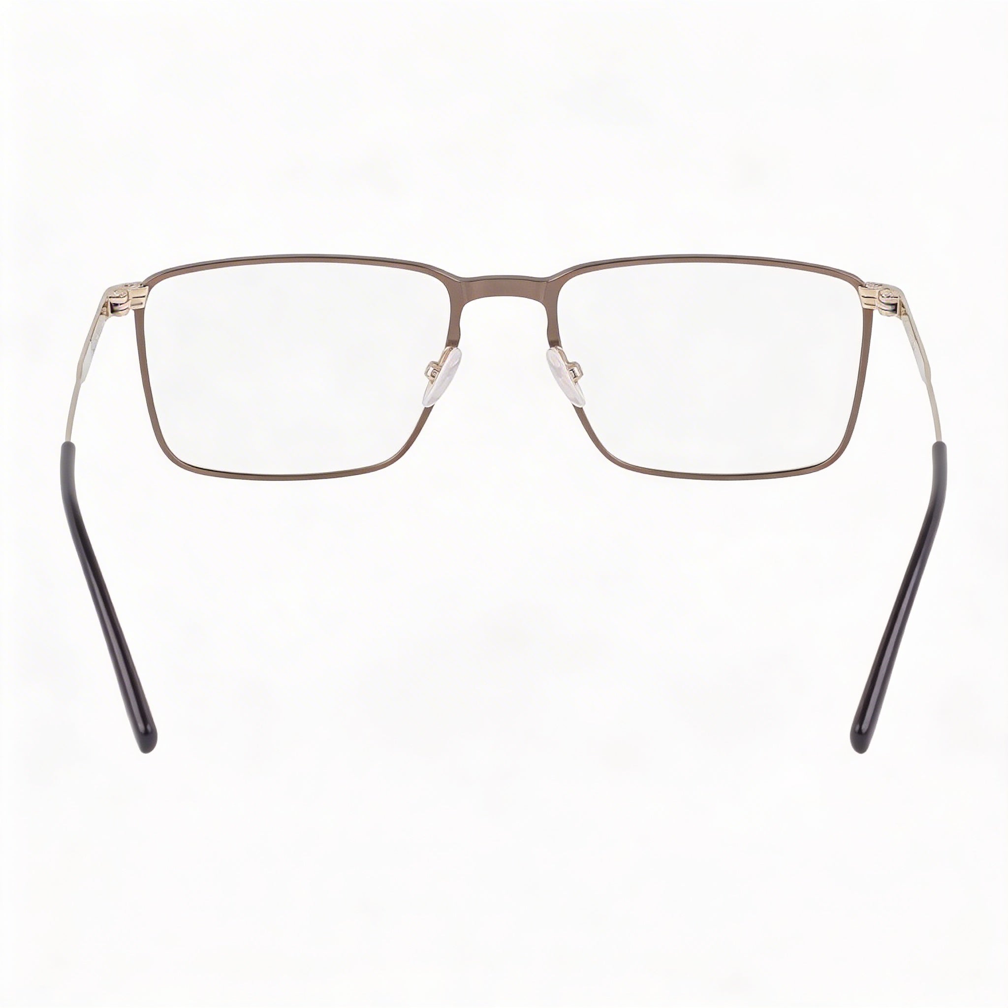 Lacoste Gafas Casual para Hombre, Montura semimate de rutenio oscuro, Lentes de plástico transparente 54-18-145, Photo 3